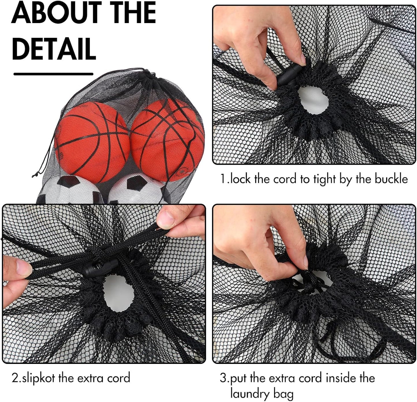 Berlune 30 Pack 24 x 36 Inches Large Mesh Bags for Laundry, Wash bags, Sturdy Mesh Material Closed with Drawstring, Factory, University, Dormitory, Travel and Apartment Dweller (Black)