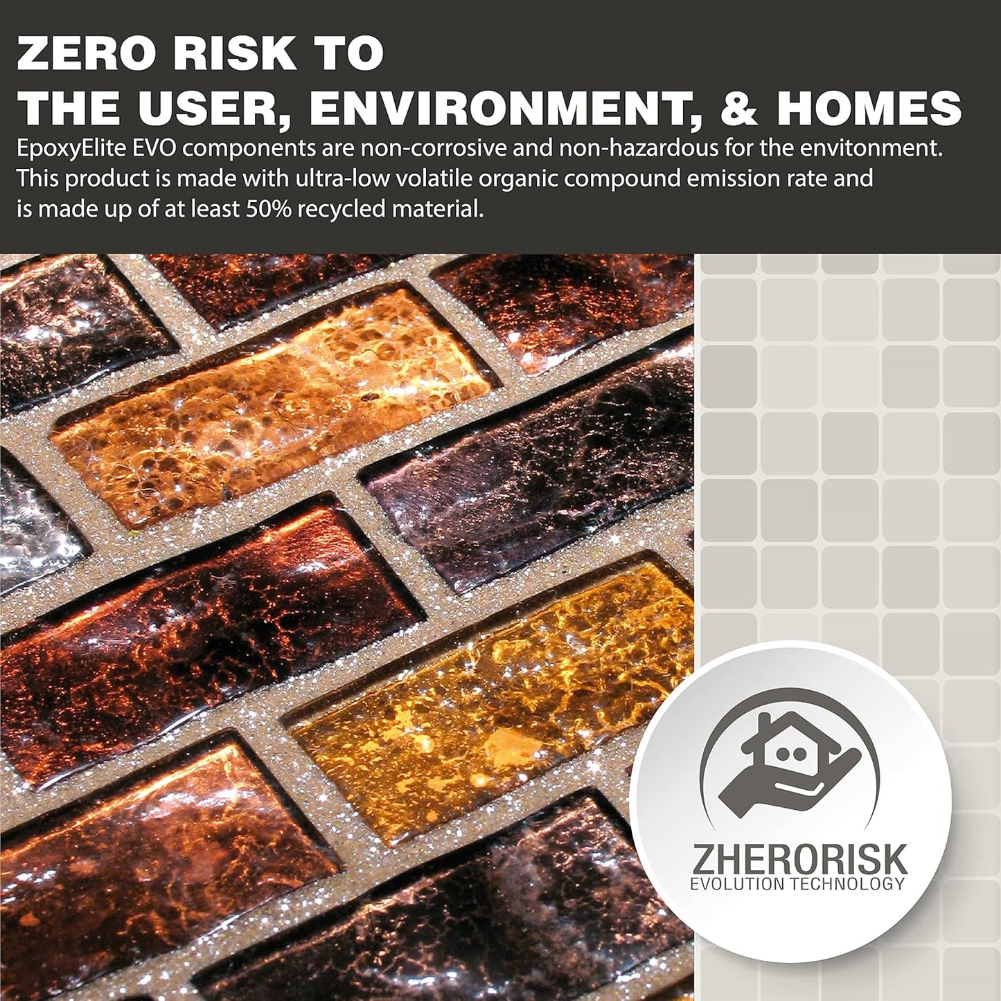 The Tile Doctor EpoxyElite EVO - Litokol Epoxy Grout for Tile, Ideal for Home Office Decor & Bathroom Tile, Brown 4-5 kg - 11 lb