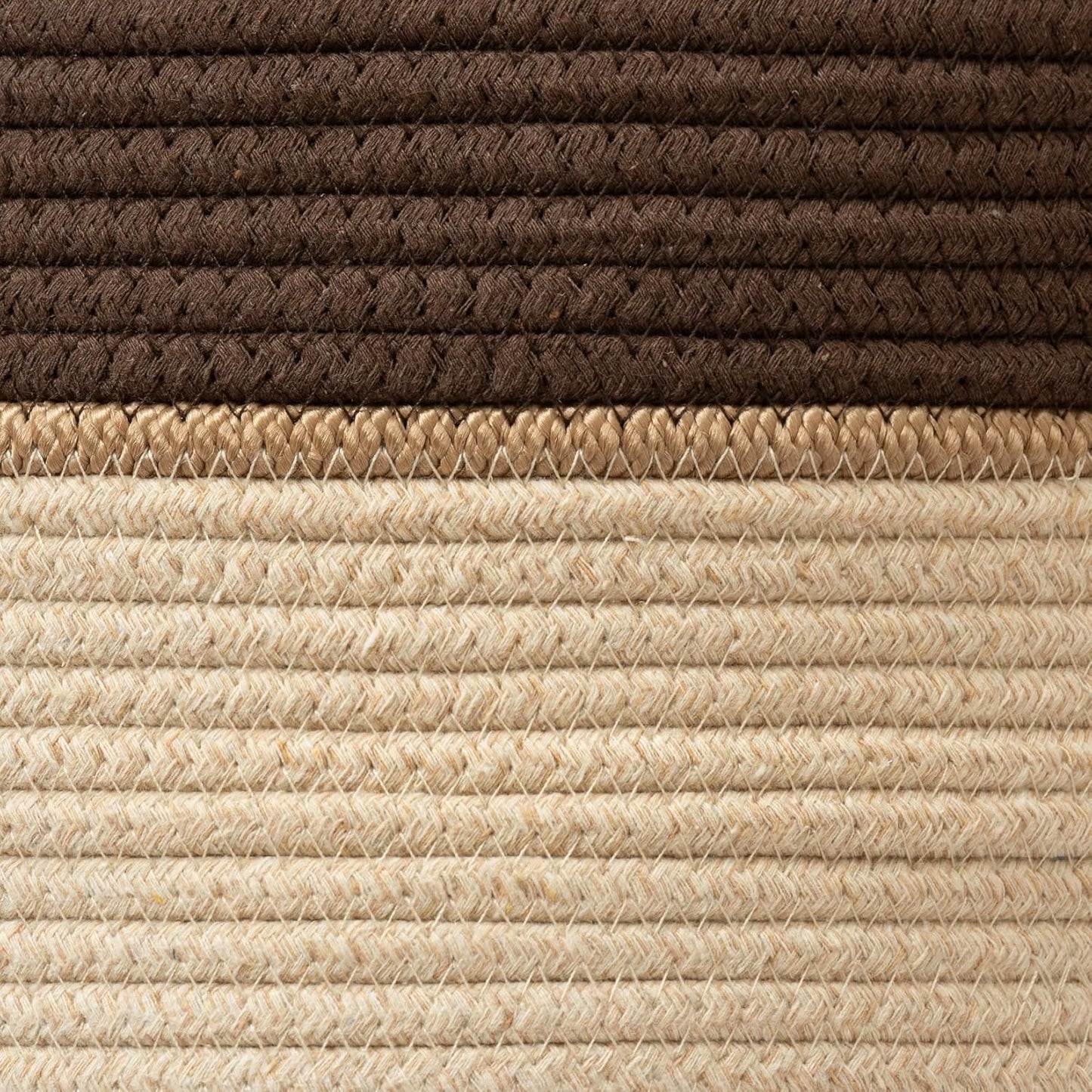 LA JOLIE MUSE Woven Basket Rope Storage Baskets - Tall Cotton Laundry Basket, Blanket, Kids Toy, Nursery Clothes Hamper, Oatmeal, 72 Litres