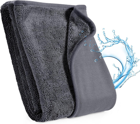 JOYMOOP Microfiber Towels for Cars, 63" x 29.5" Car Drying Towel, Dark Gray Reusable Car Towel