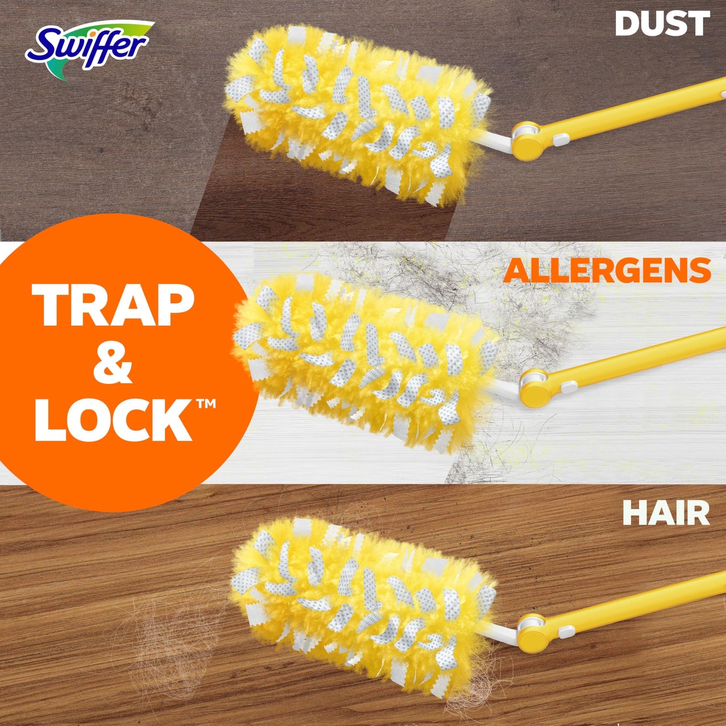 Swiffer Duster Kit with 3 ft Extendable Handle