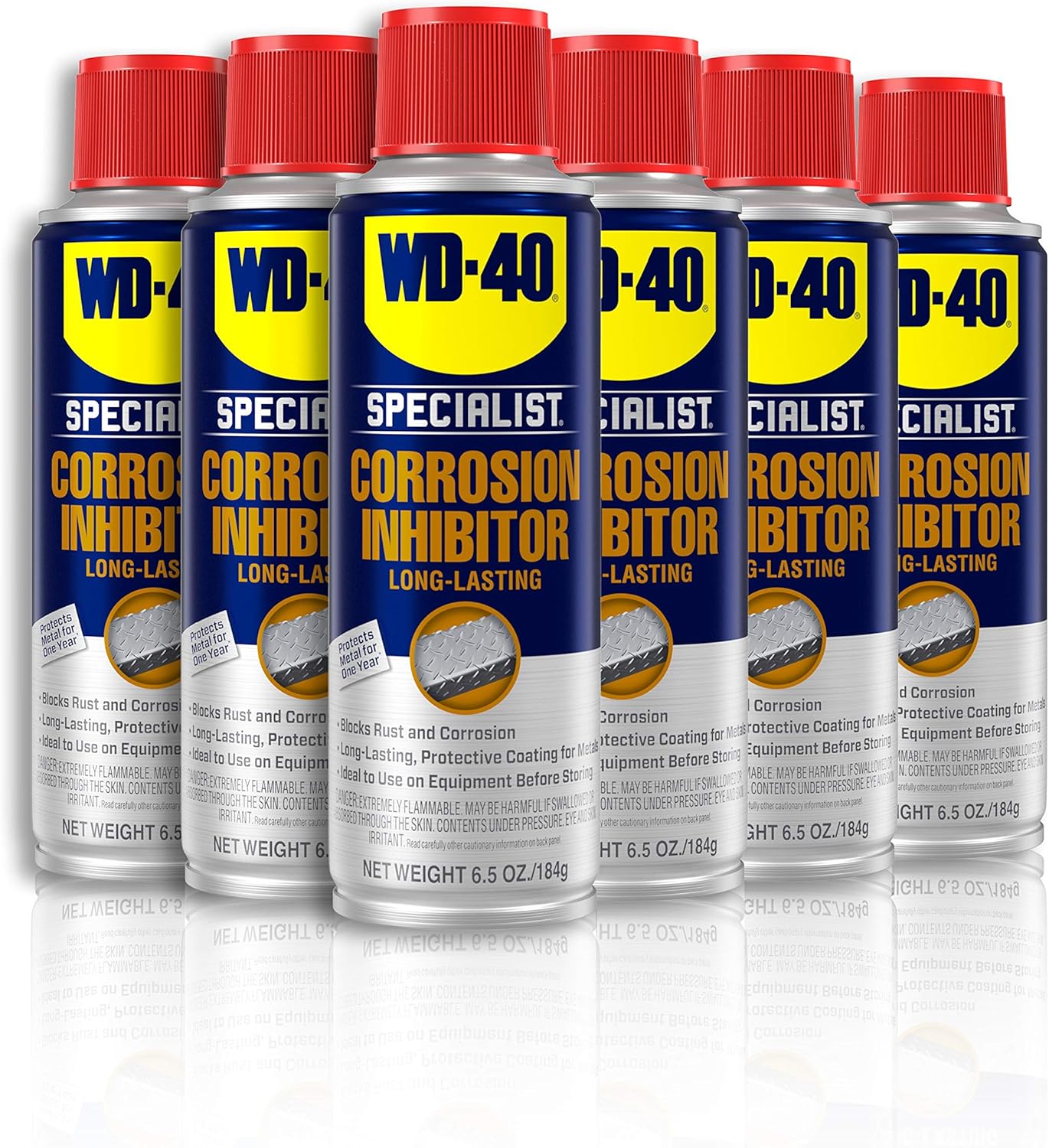 WD-40 Specialist Corrosion Inhibitor, Long-Lasting Anti-Rust Spray, 6.5 OZ [6-Pack]