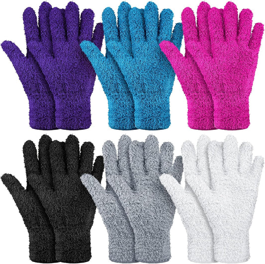 Bencailor 6 Pairs Microfiber Dusting Gloves, Dusting Cleaning Gloves Microfiber Gloves for Plants