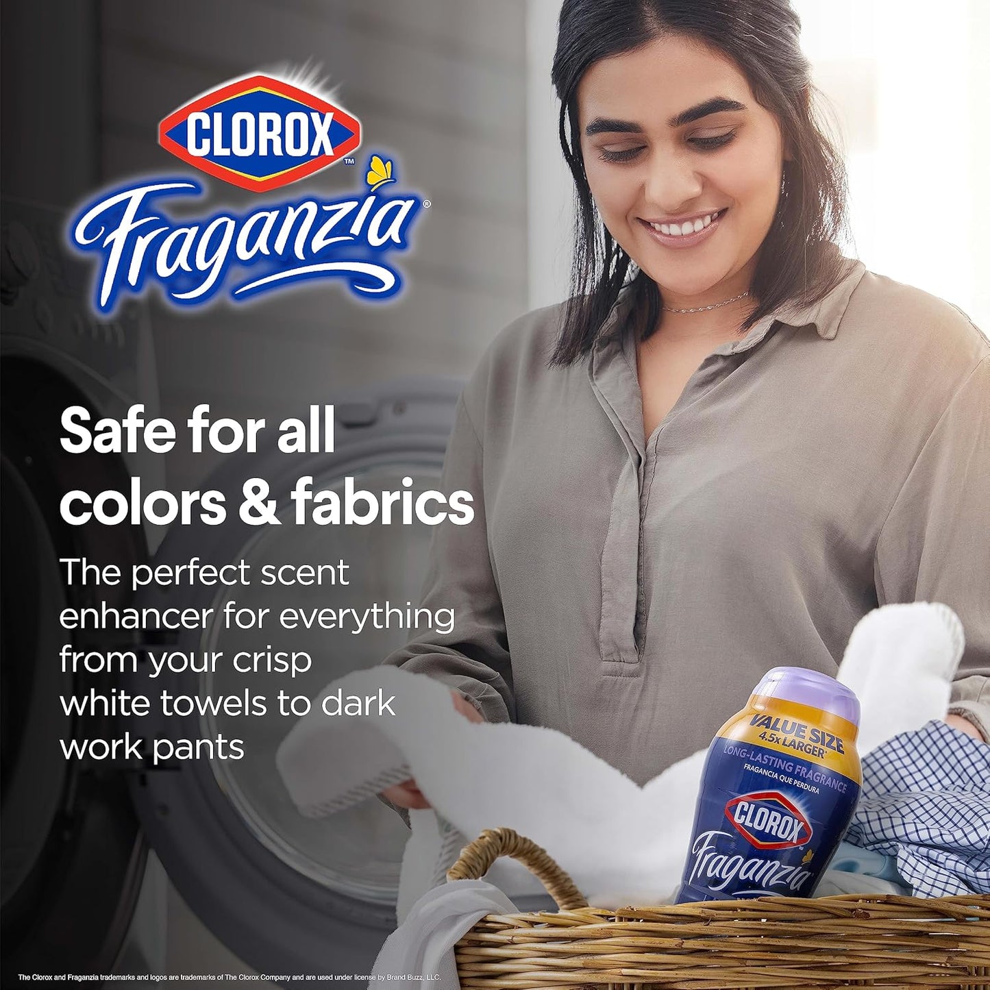 Clorox Fraganzia Laundry Scent Booster Crystals in Lavender with Eucalyptus Scent - Scented In-Wash Freshener Beads for Fresh, Clean, Great Smelling Clothes and Linens, 70 Oz