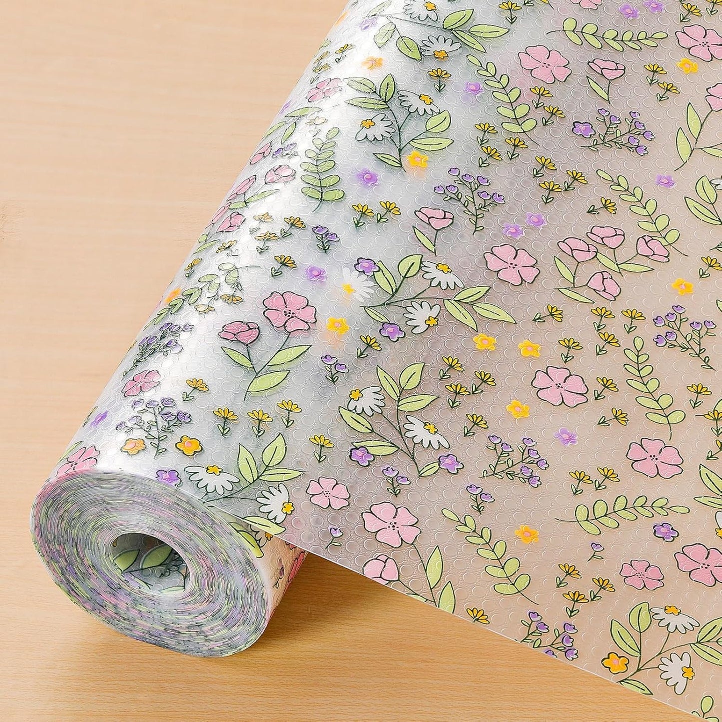 INNOLITES Non-Slip Shelf Liner – Cabinet & Drawer Liner Non-Adhesive – Waterproof Oil-Proof – Durable EVA with Floral for Kitchen Cabinets Refrigerator – BPA-Free, Easy to Cut 11.8" x 118"