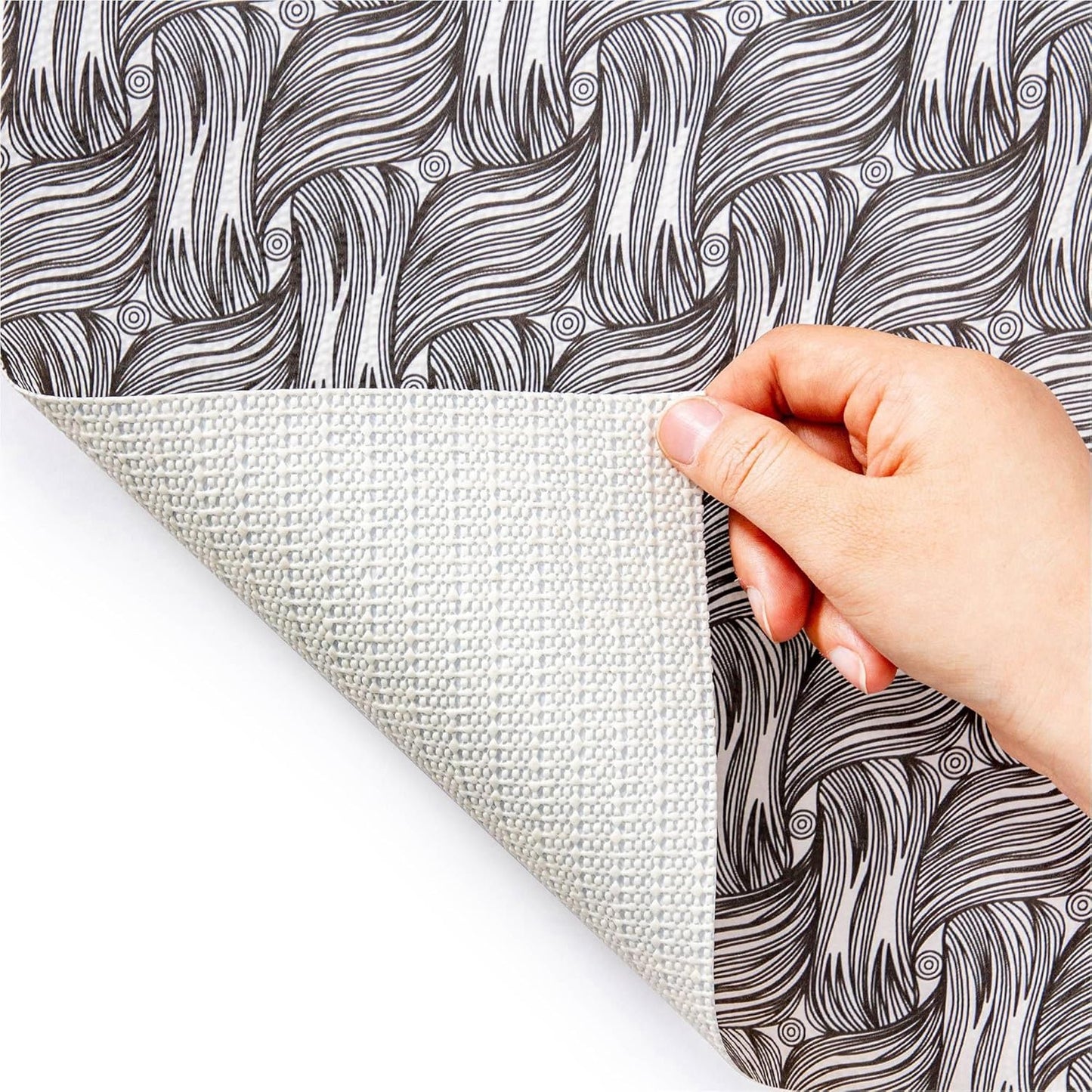 Cabinet Liners 5Rolls 18 x 96 Inch Wide Non Adhesive Kitchen Drawer Liner, Waterproof Shelf Liner Durable Anti-Slip for Kitchen Cabinets Shelf Liner Oil-Proof