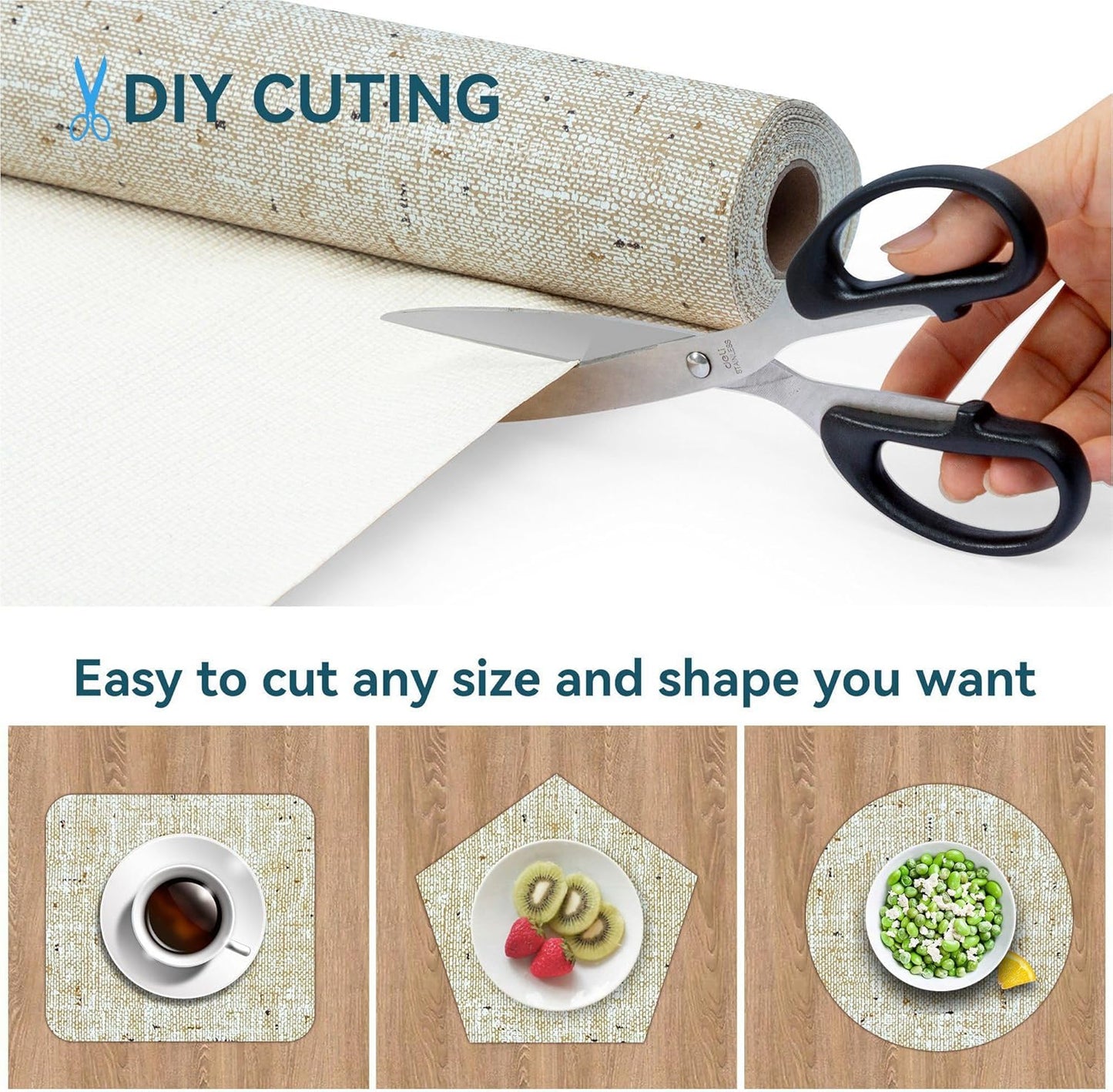 Shelf Liner Non Adhesive, 12 Inch x 10 Feet Cabinet Liners for Pantry Drawer Vanity, Drawer Liners Strong Grip Non Slip Waterproof, Shelf Liners for Kitchen Cabinets