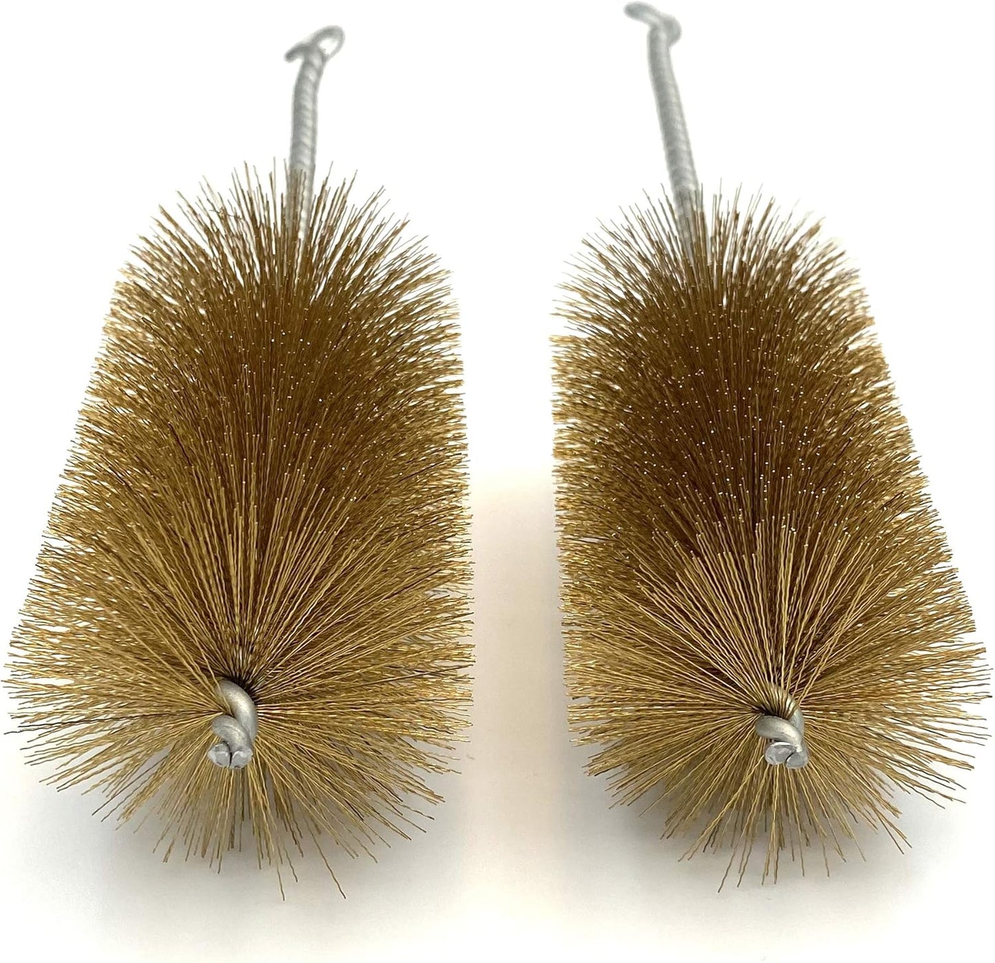 Pipe Cleaning Brush Set with Brass Bristles, 9 Piece Variety Pack for Auto Parts, Bottles,Tubes, Etc.