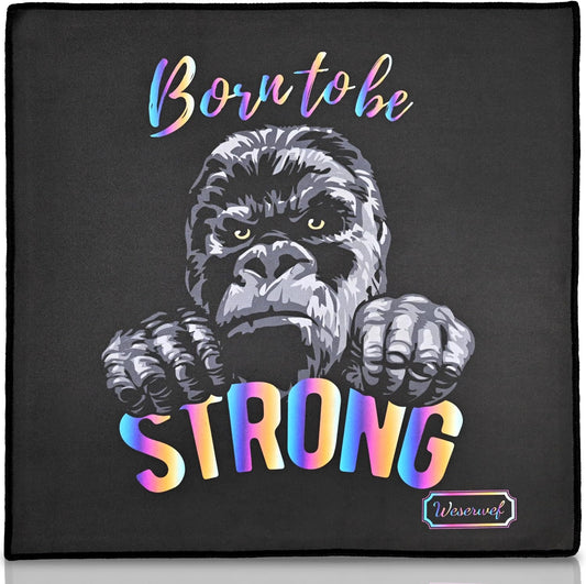 WESERWEF Design Microfiber Glasses Cleaning Cloth – Premium Cleaning Cloth for Eyeglasses, Screens, Tablets, Cameras & Lenses, 12" x 12", Ultra-Soft & Scratch-Free (Gorilla)