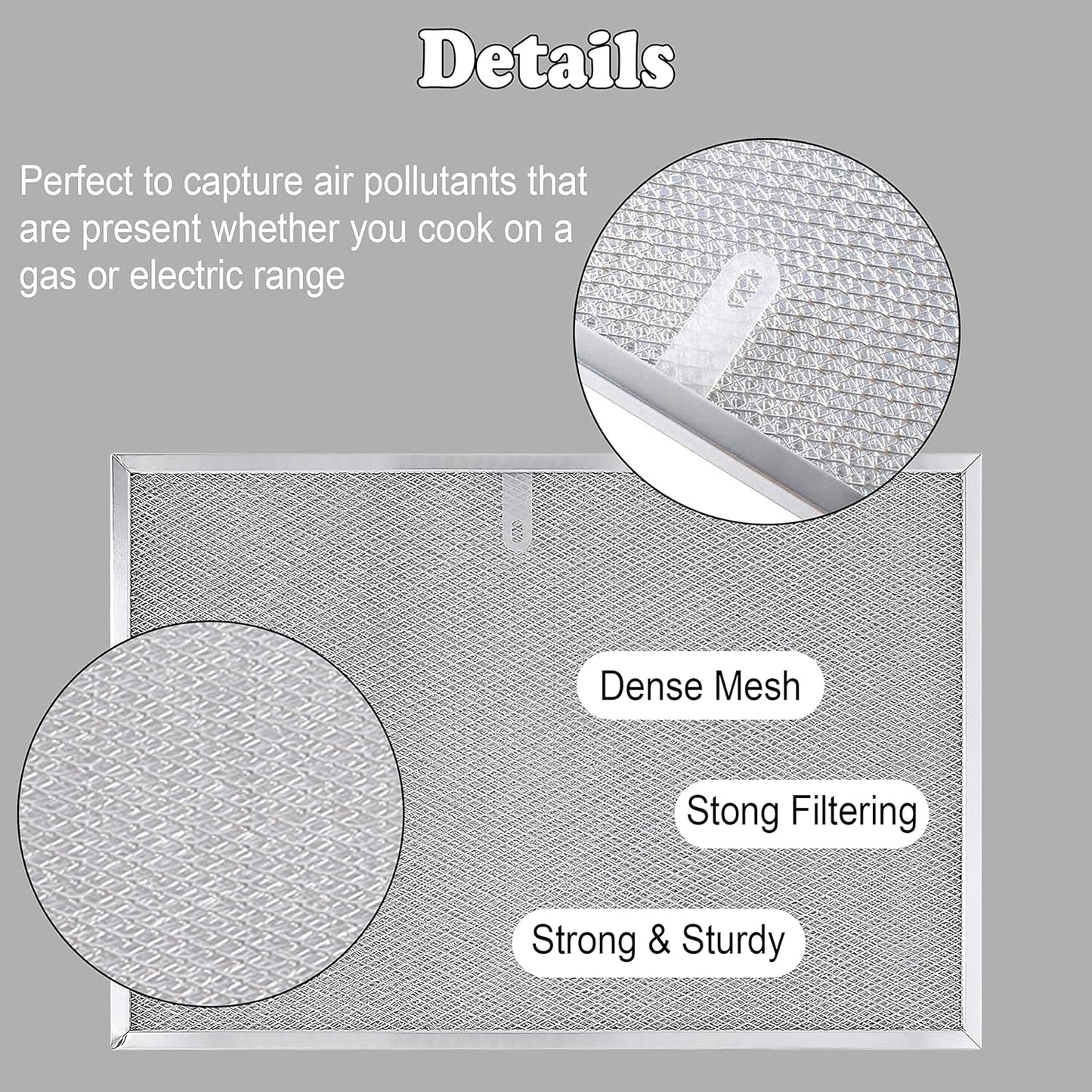 Wadoy BPS1FA36 Range Hood Filter 11-3/4" X 17-1/4" X 3/8", 2 Pack Aluminum Mesh Grease Range Hood Filter with Blue Protective Film (?�‚?�š?�§ ?�›?�ž ?�­?�¨?�«?�§ ?�¨?�Ÿ?�Ÿ) Compatible with Broan Nutone 99010300E