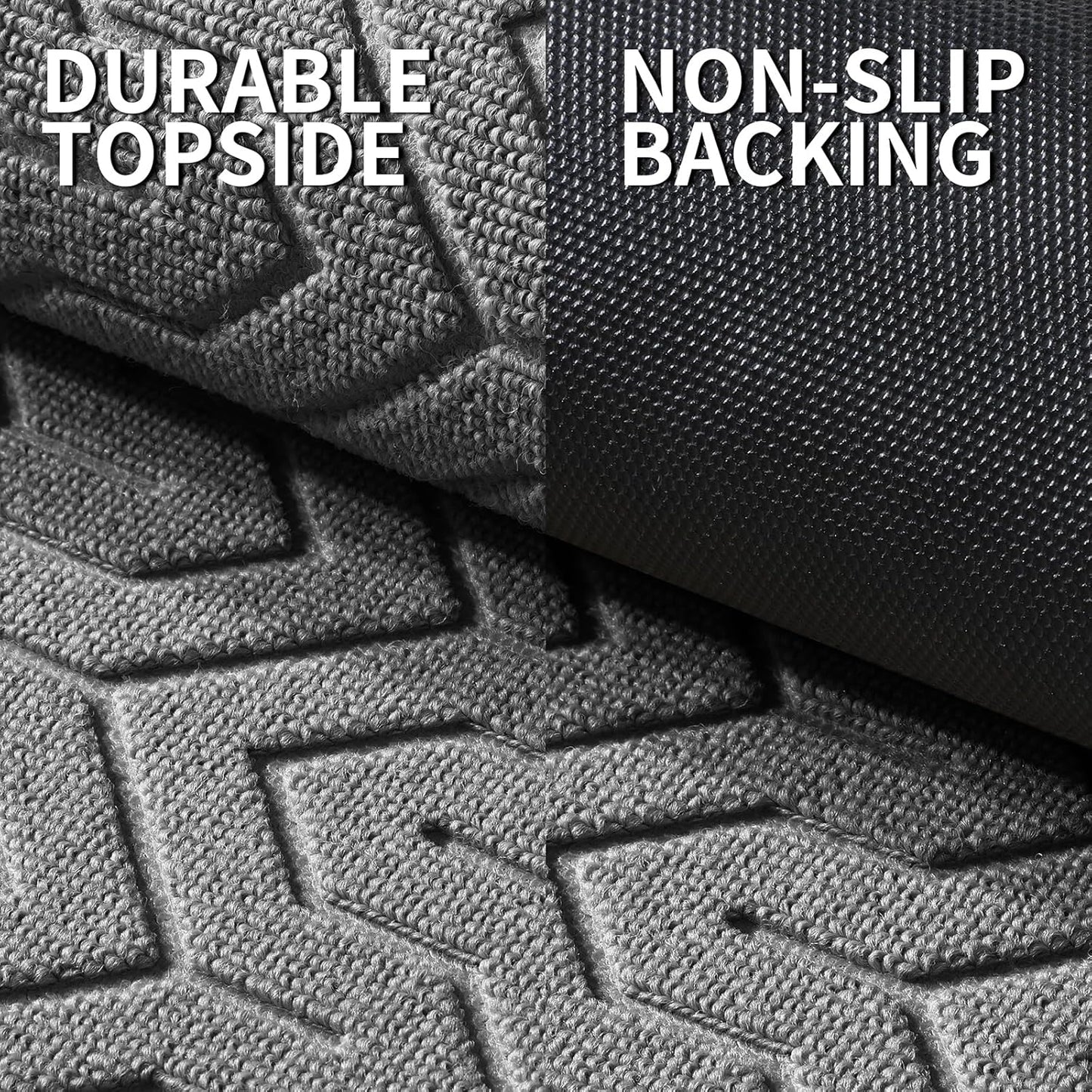 Yimobra Large Door Mat Outside Entrance 36x24, Waterproof Heavy Duty Outdoor Mats for Front Door, Non Slip Rubber Entry Mat for Garage Patio, Easy Clean, Grey