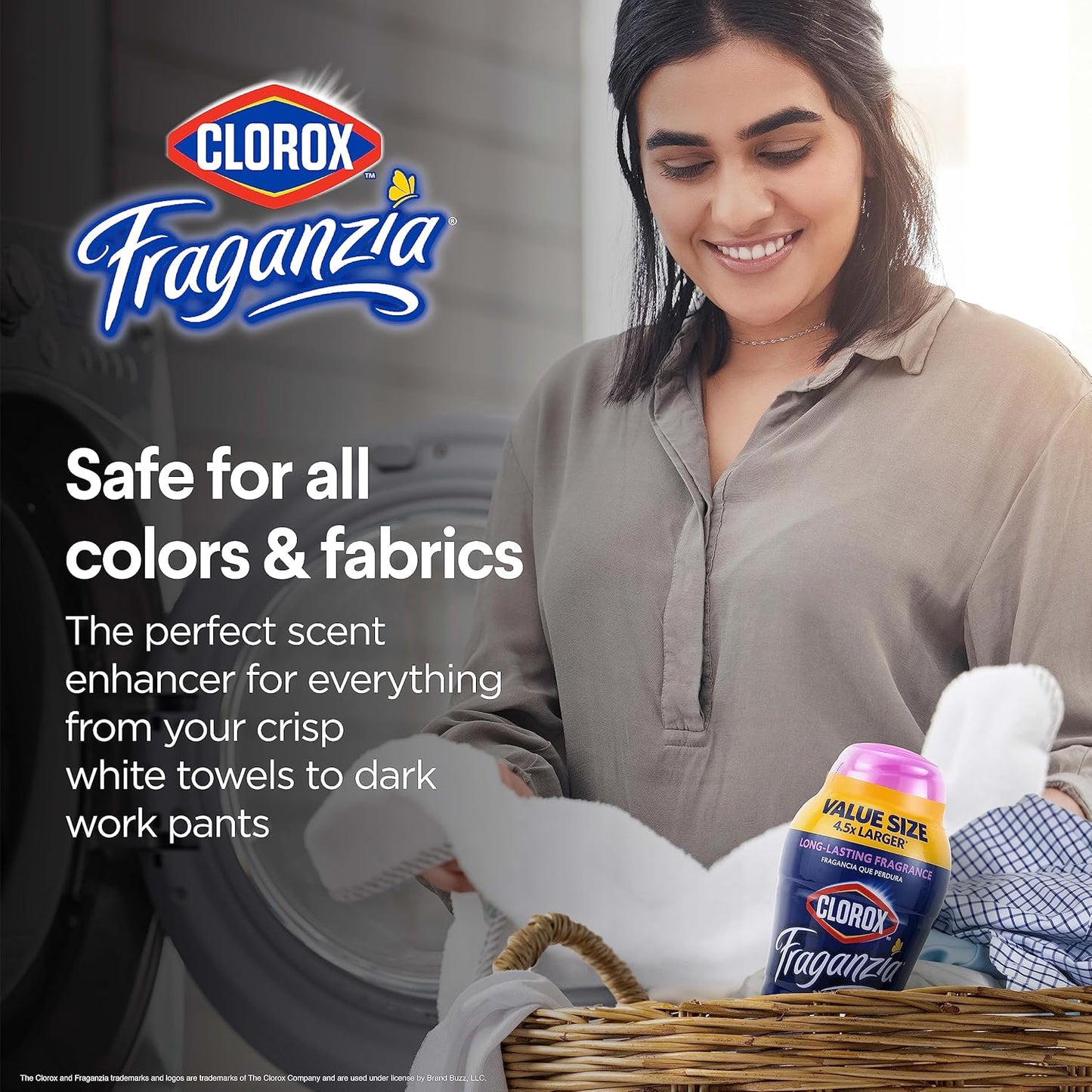 Clorox Fraganzia Laundry Scent Booster Crystals in Spring Scent - Scented In-Wash Freshener Beads for Fresh, Clean, Great Smelling Clothes and Linens, 70 Oz