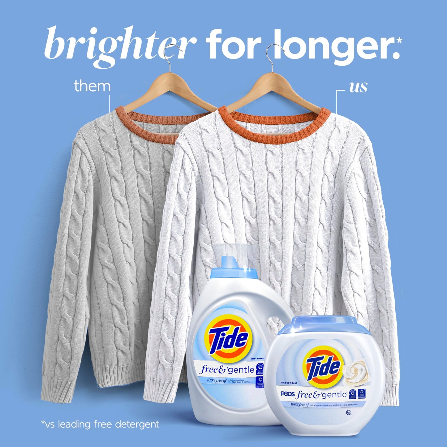 Tide PODS Free & Gentle laundry detergent, 76 ct, Trusted, gentle laundry detergent pods, 100% free