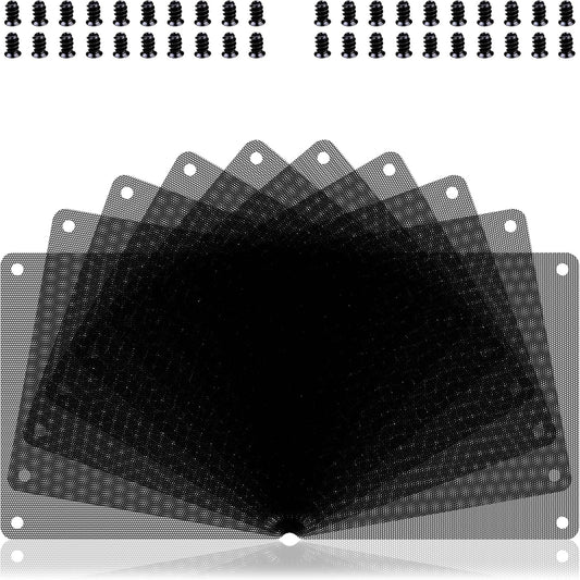 140mm Fan Dust Filter PC, 10Pack PVC Computer Dust Filter Mesh Dustproof Case Cover PC Cooler Fan
