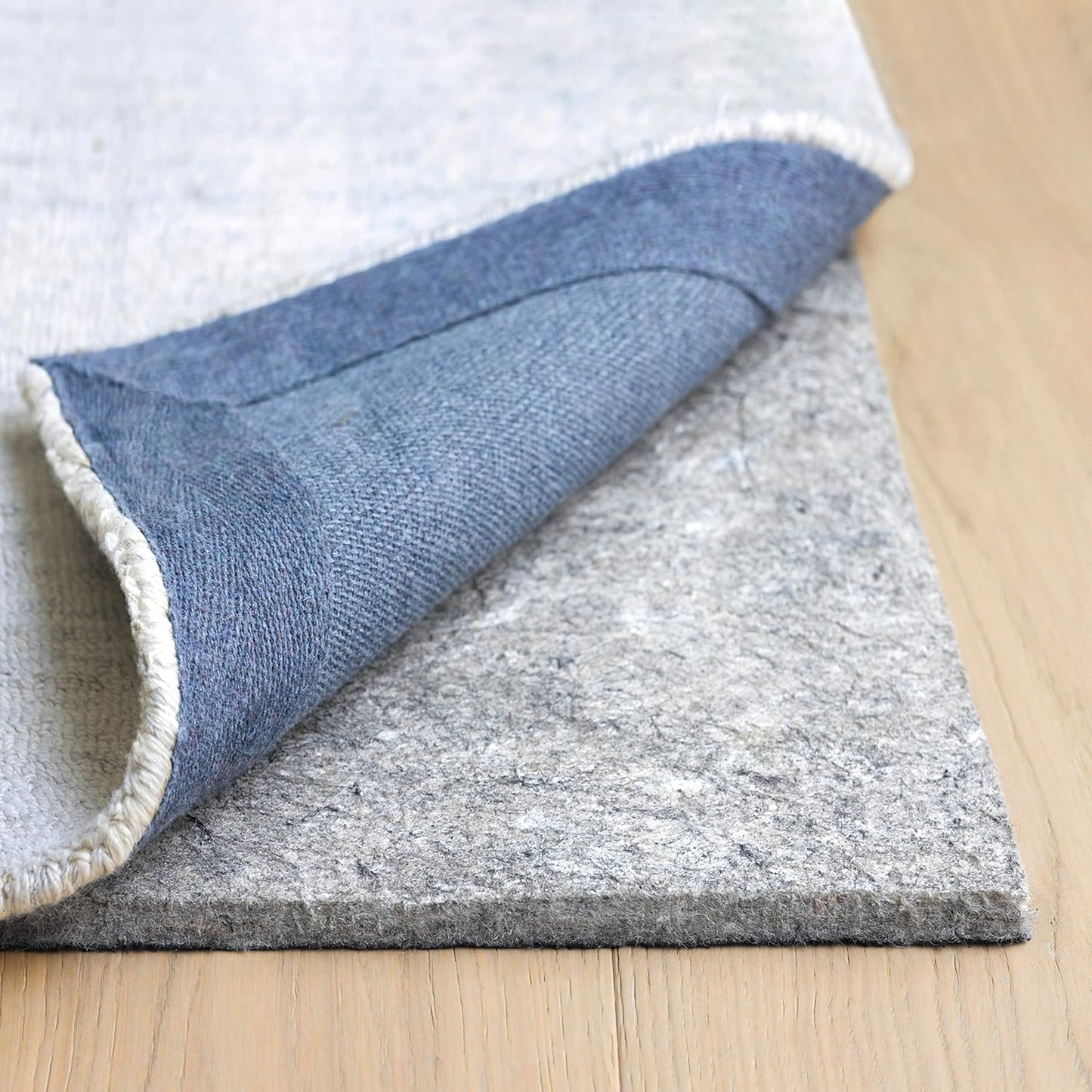 RUGPADUSA - Dual Surface - 3'x5' - 1/2" Thick - Felt + Rubber - Non-Slip Backing Rug Pad - Adds Comfort and Protection - for Hard Surface Floors