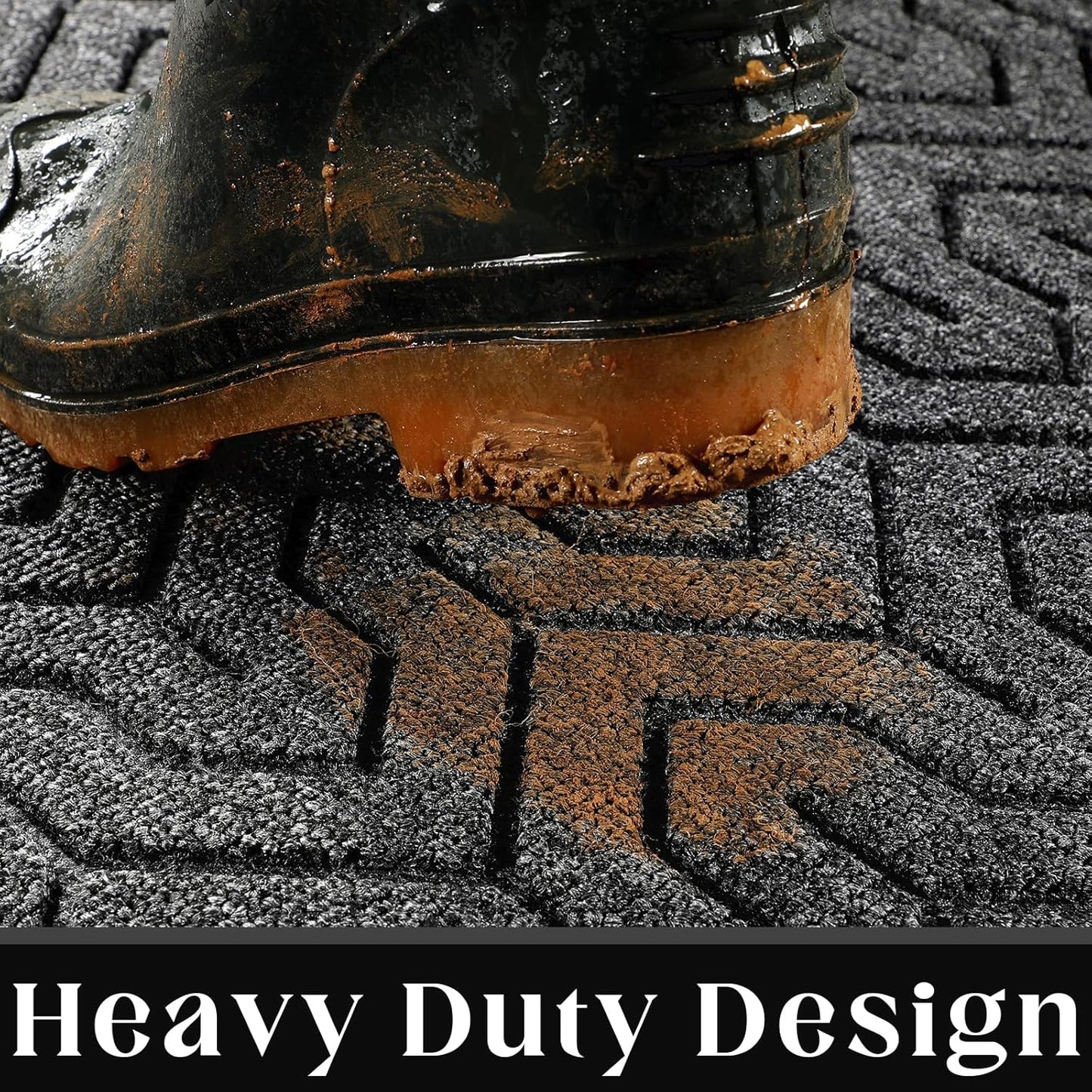 Yimobra 72x24 Indoor Outdoor Runner Rug, Heavy-Duty Waterproof Entrance Mat for High Traffic Areas, Commercial Grade Welcome Door Mat, Easy Clean, Mix Grey