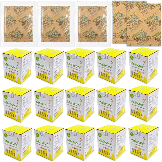 225 Pack 62% RH 8 Gram Two-Way Humidity Control Packs for Storing 1 oz, Size 8 Moisture Control