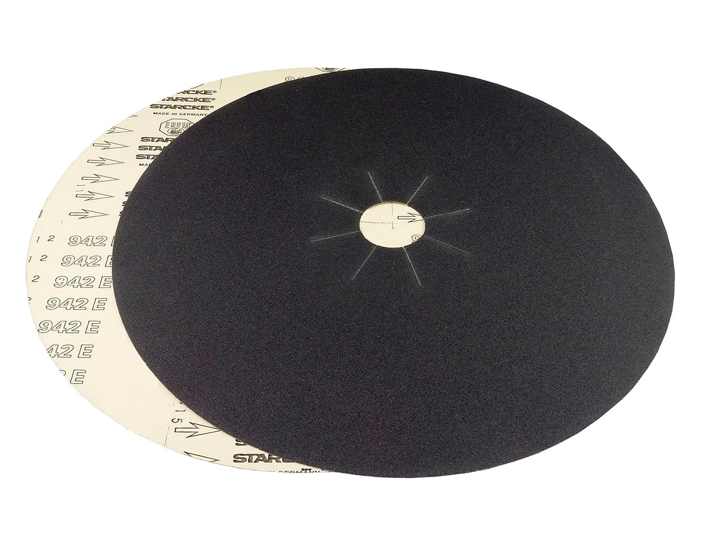 STARCKE Premium 16" x 2" Silicon Carbide Slotted Edger Floor Sanding Discs | for Glass, Metal, Concrete, Composites, and Wood (10 Pack, 60 Grit)