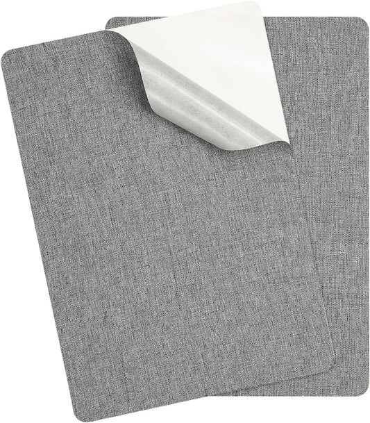 PATIKIL 8x11 Inch Linen Repair Patches, 2Pcs Self-Adhesive Fabric Patch for Sofas Tote Bags Furniture Car Seats Clothes Tents, Light Gray