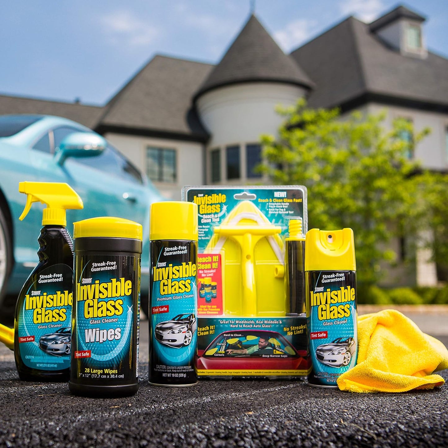 Invisible Glass 91163-2PK Premium Aerosol Glass and Window Cleaner for Auto and Home, Streak-Free, Ammonia-Free, Tint-Safe, 15 oz (Pack of 2)