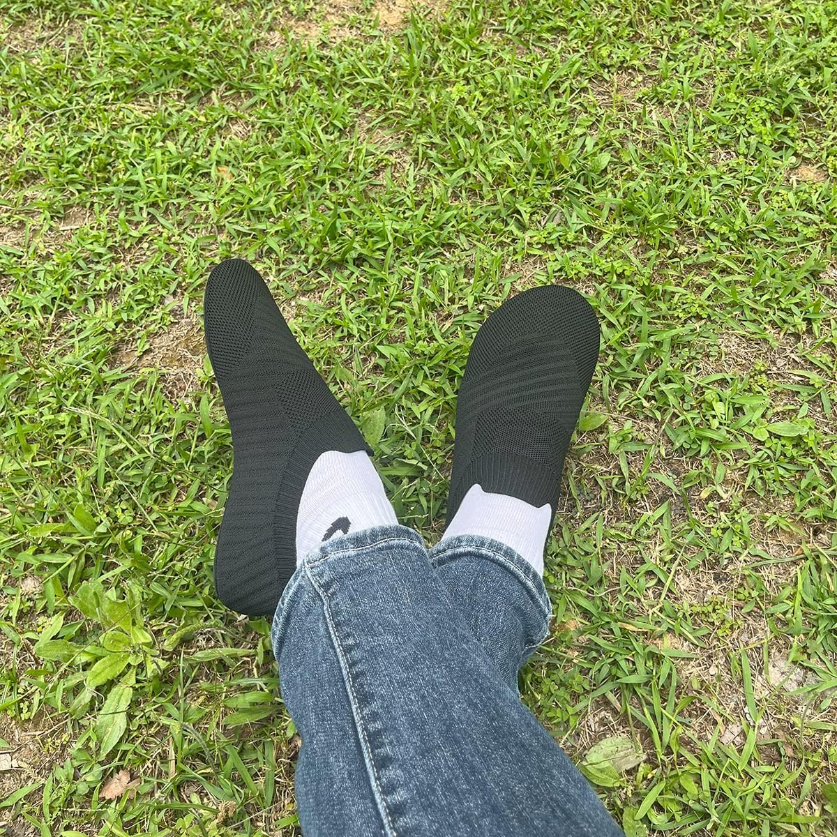 QZKDM Lightweight Slip on Grip Indoor House Slippers Barefoot Non Slip Home Exercise Yoga Shoes for Men Women