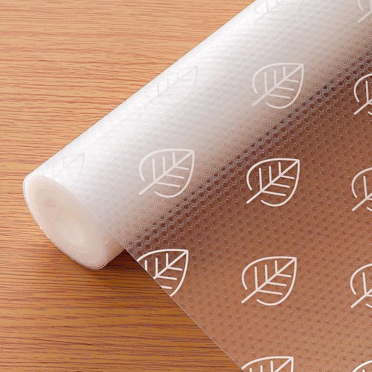 Cooyes Shelf Liners for Kitchen Cabinets Refrigerator Liners Waterproof & Oil-Proof Kitchen Cupboard Liner Drawer Mats EVA Material Non Adhesive Fridge Liner for Shelves