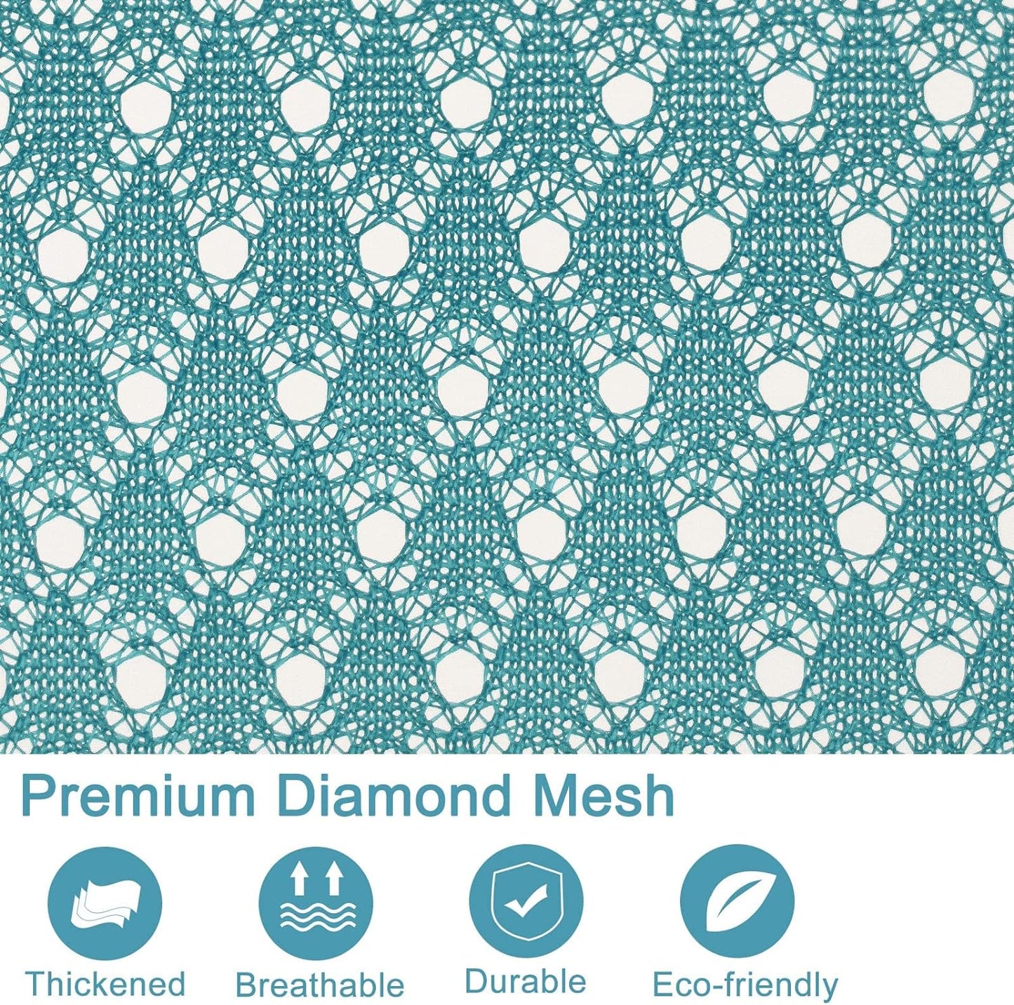 Polecasa Heavy Duty Large Mesh Laundry Bags with ID Tag and Locking Drawstring Closure - 2 Pack, 24 x 36 inches - Laundry Hamper Liner, Washable Laundry Bag for Travel, Sports, Dorms (Aqua)