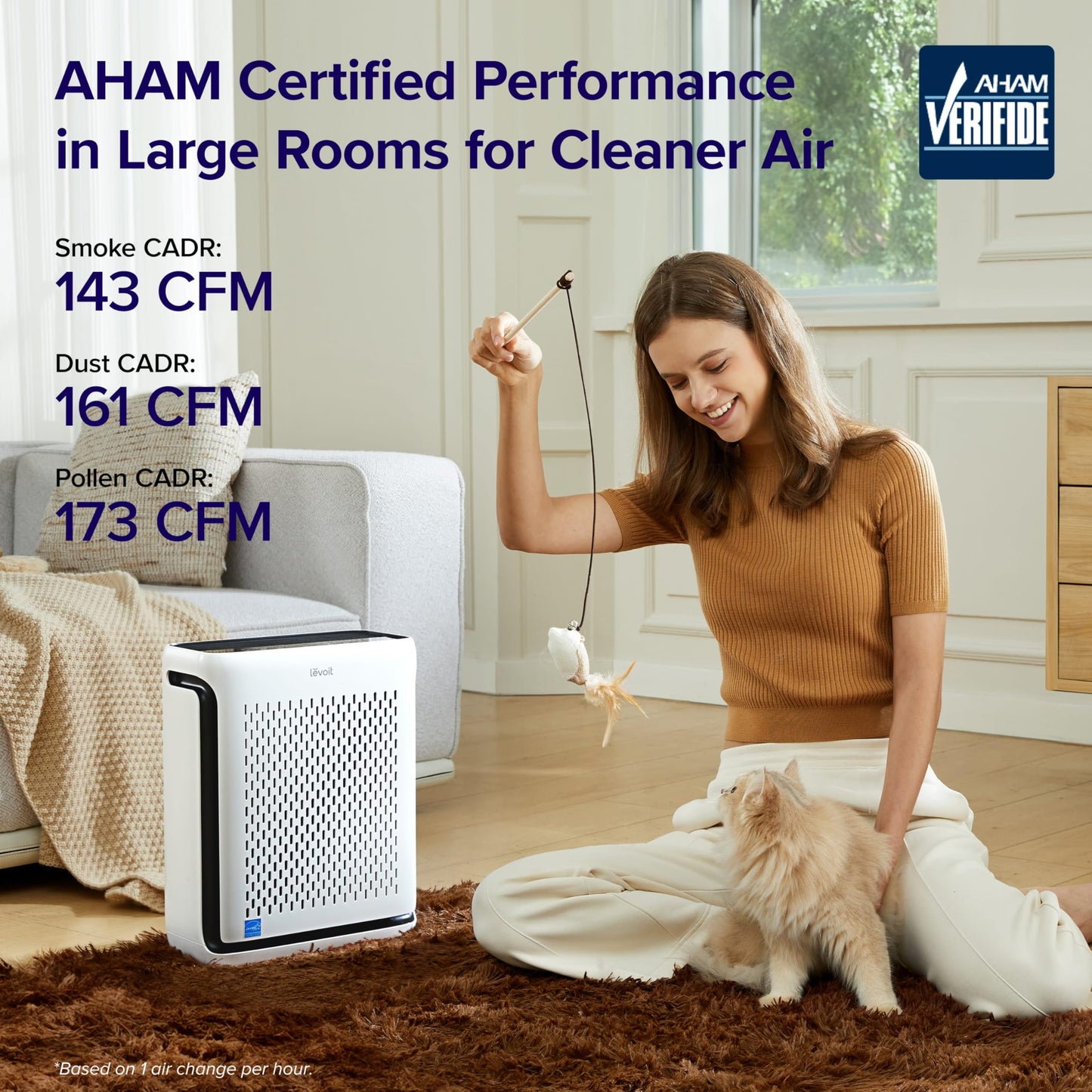 LEVOIT Air Purifier for Home Pets Bedroom Dorm Room Washable Pre-Filter