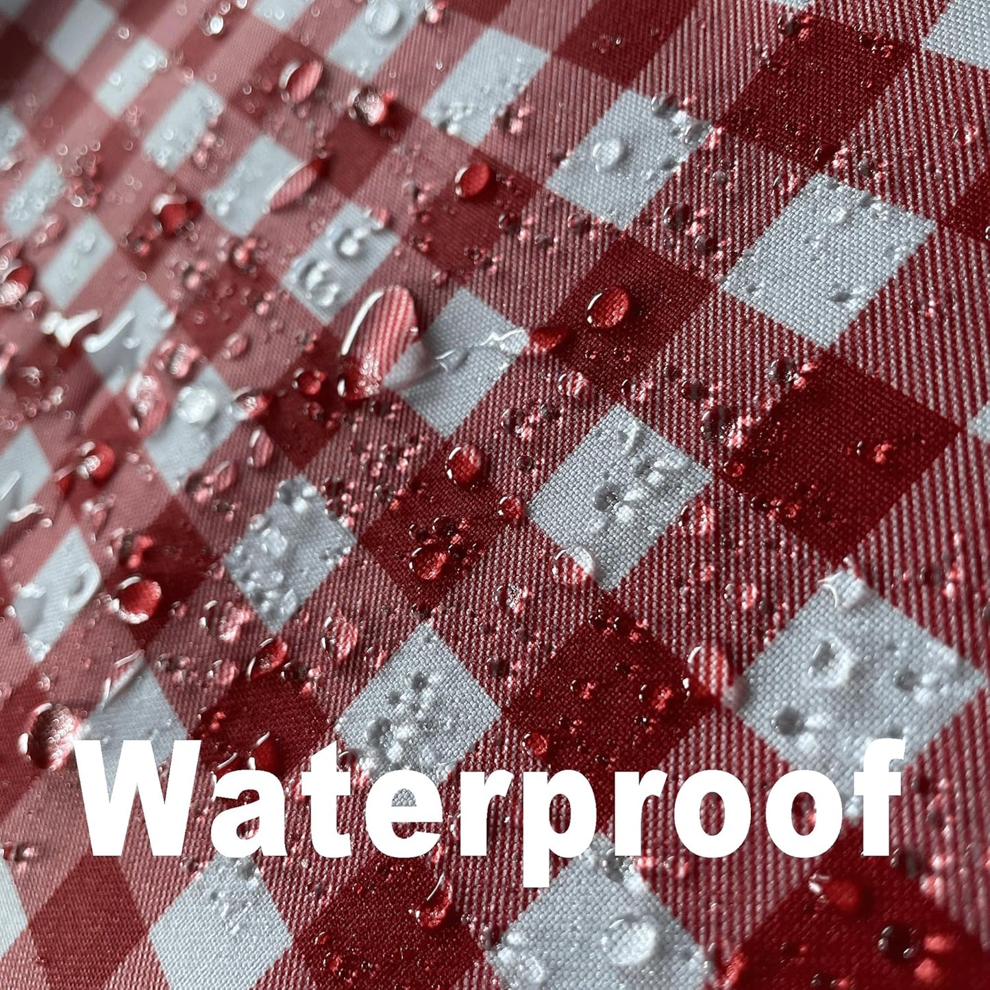 Waterproof Plaid Tablecloth Fabric - Oblong 52x70 Inch Classic Buffalo Tartan Table Cloth for Indoor/Outdoor Use - Washable Tabletop Cover for Dinner, BBQs, and Parties