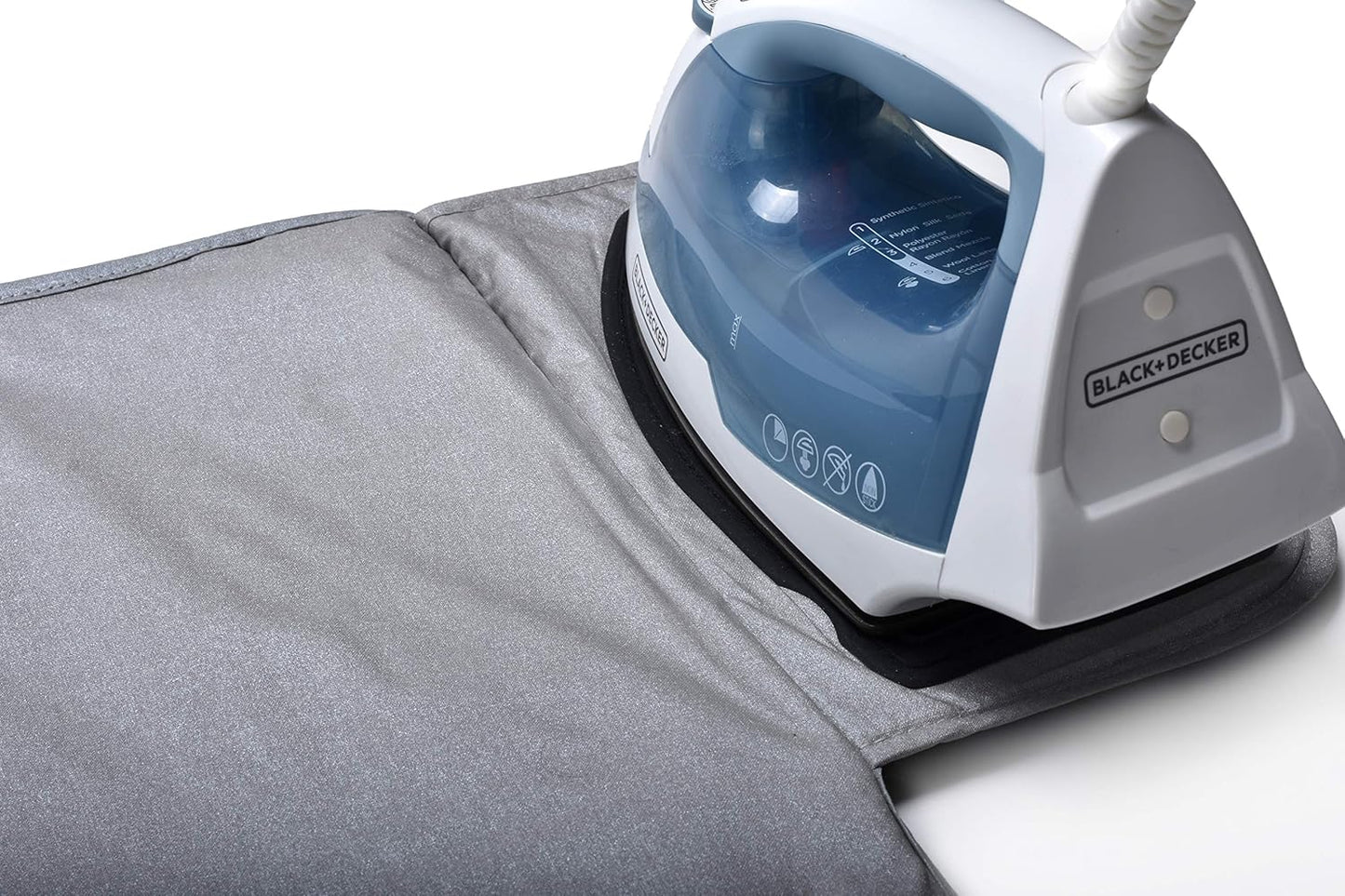 Handy Laundry Portable Ironing Mat - Easily Change Any Flat Surface into an Ironing Board. Features Silicone Slip Resistant Iron Rest to Safely Place Your Hot Iron. Easy to Take Along When Traveling.