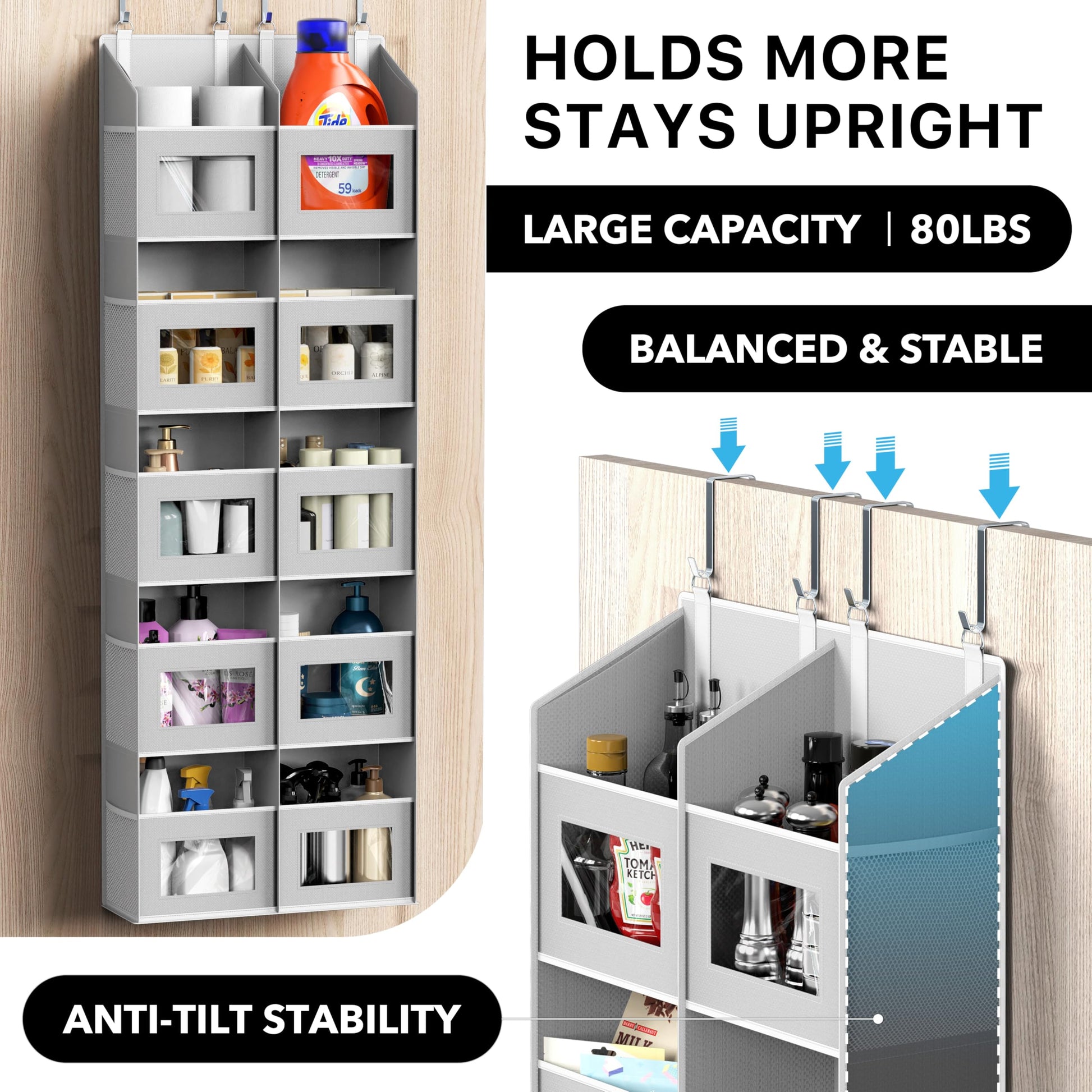Simple Houseware Extra Large Heavy Duty 10 Pockets Over the Door Organizer