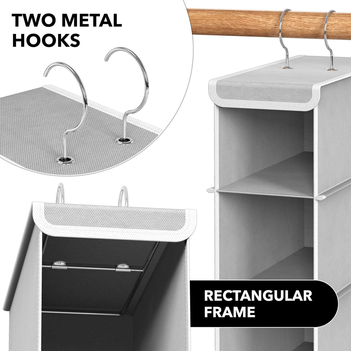 Simple Houseware 10 Shelves Closet Hanging Shoe Organizer, Gray
