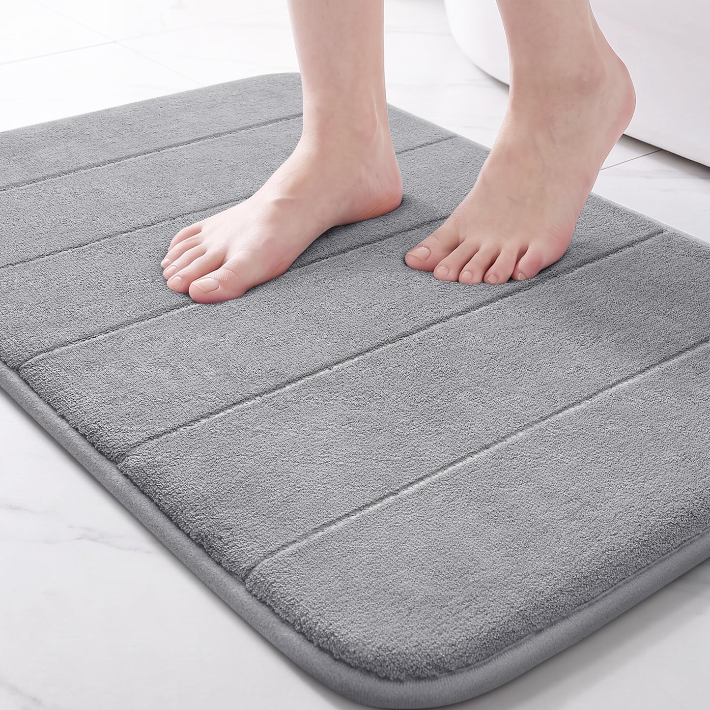 Yimobra Memory Foam Bath Mat, Super Soft Absorbent Bathroom Rug Non Slip, Quick Dry, Machine