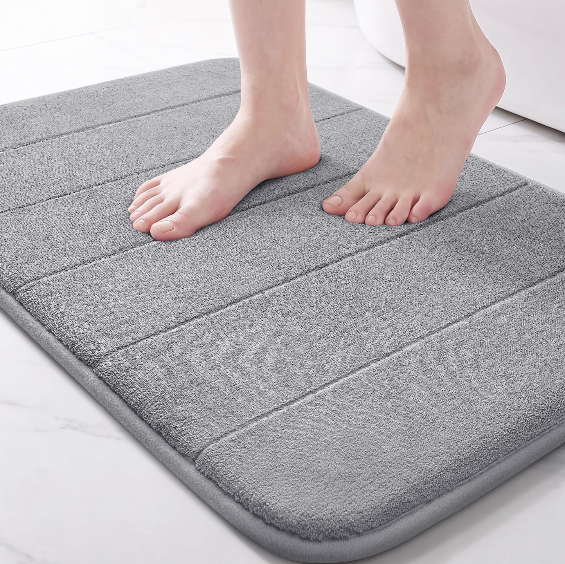 Yimobra Memory Foam Bath Mat, Super Soft Absorbent Bathroom Rug Non Slip, Quick Dry, Machine