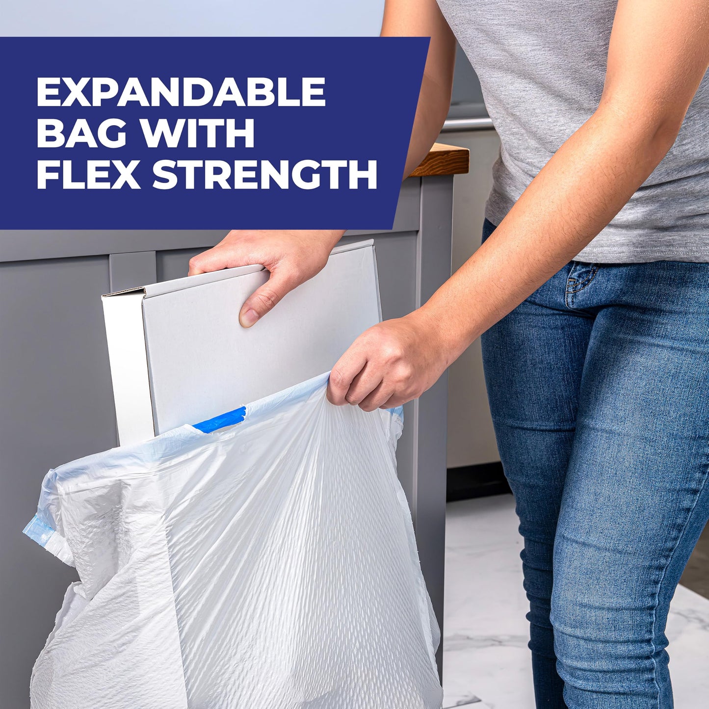 Hefty Ultra Strong 13 Gal Kitchen Trash Bags, White, Lavender Vanilla, 80ct