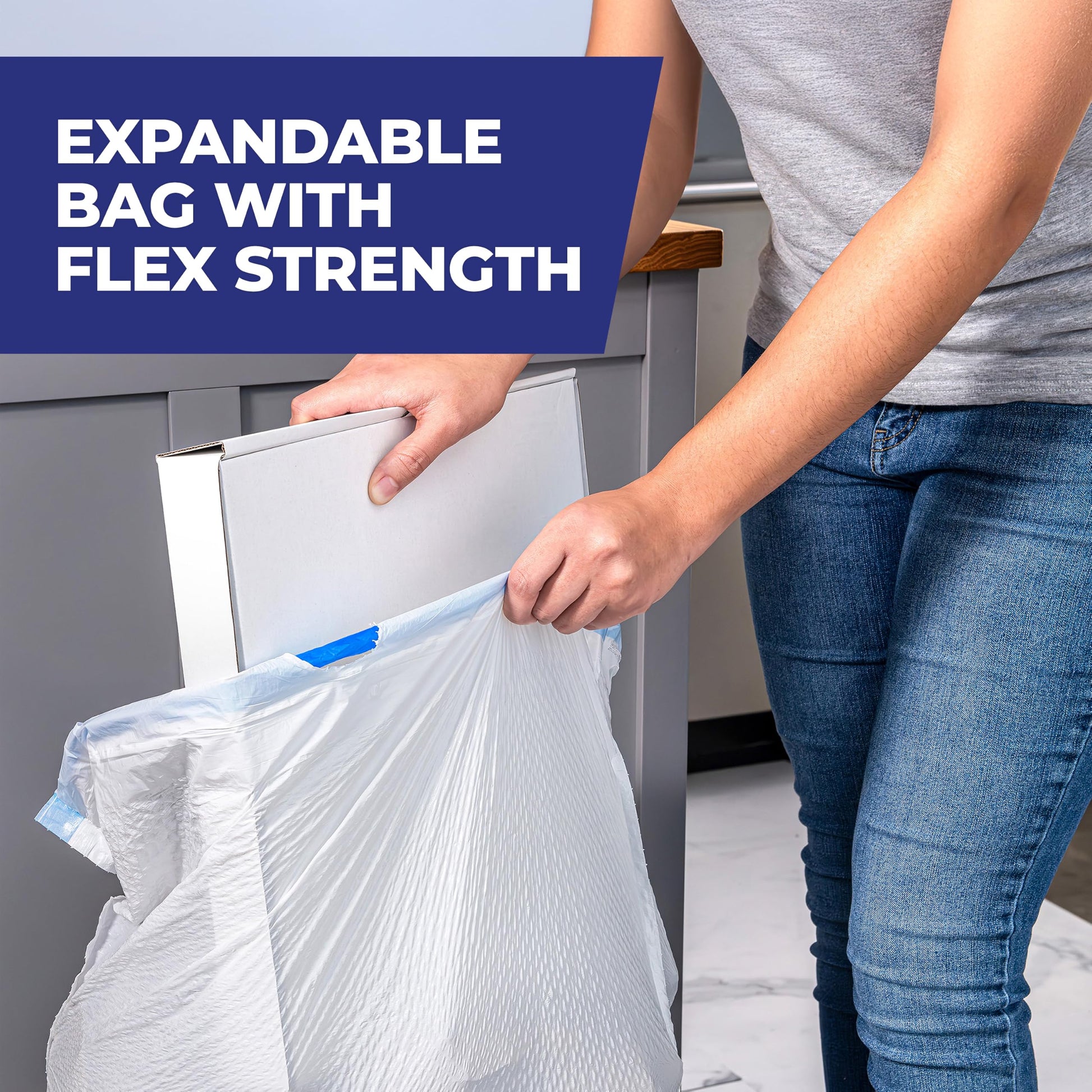 Hefty Ultra Strong 13 Gal Kitchen Trash Bags, White, Lavender Vanilla, 80ct