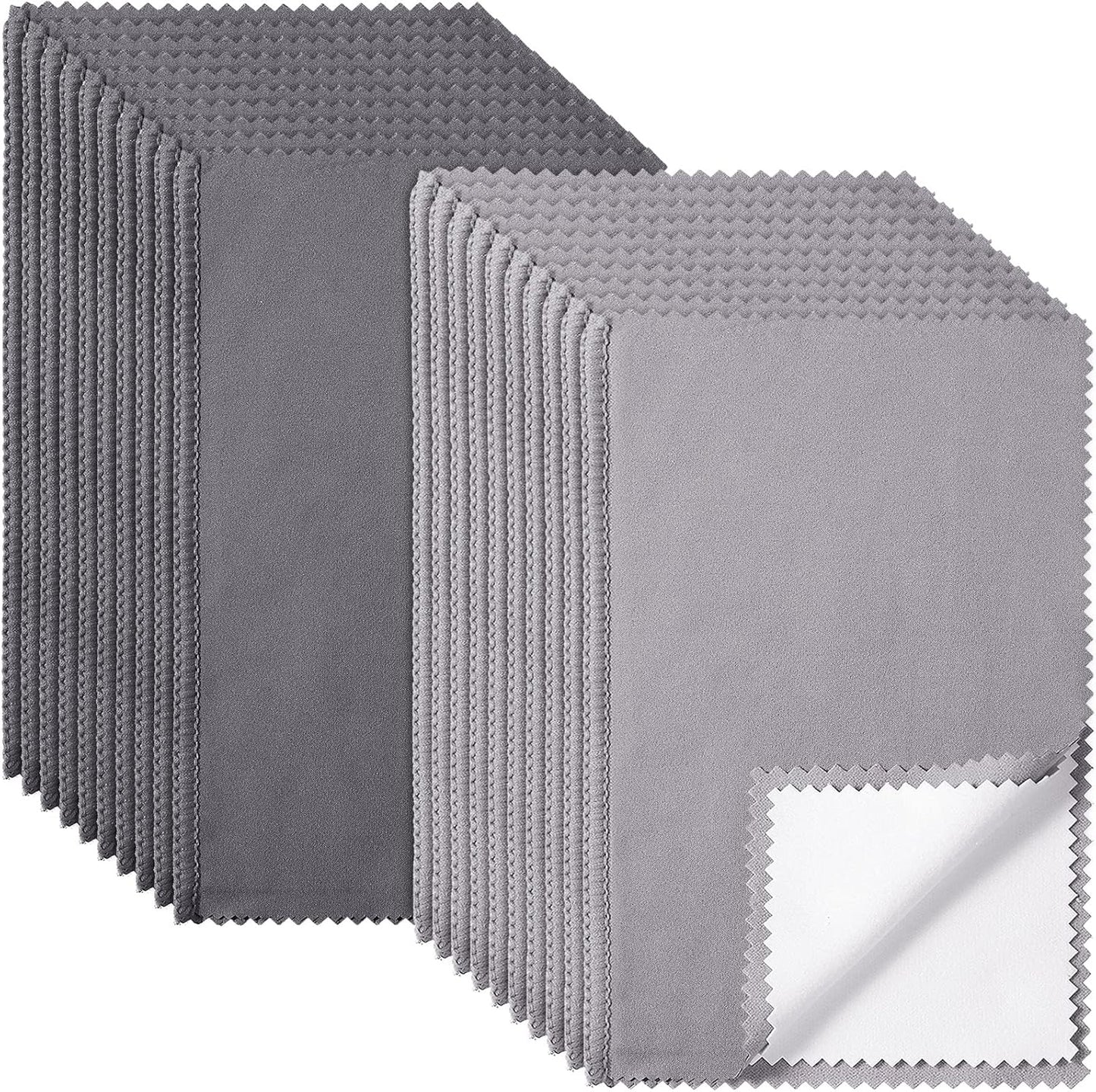 Breling 20 Pcs Silver Jewelry Polishing Cloths 6 x 8 inches Jewelry Cleaning Cloth Sterling Polish Cloths for Jewelry