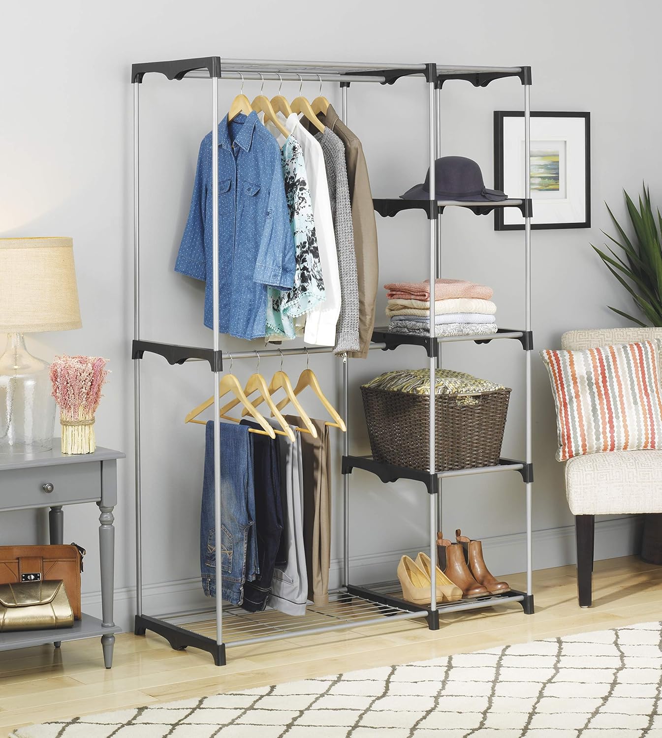 Whitmor Modern Industrial Wardrobe