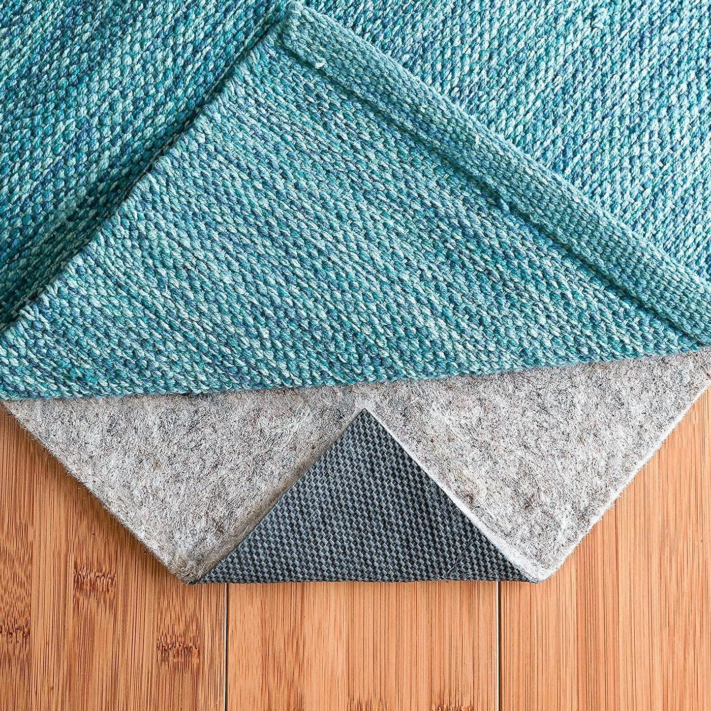 RUGPADUSA - Dual Surface - 4'x6' - 1/4" Thick - Felt + Rubber - Non-Slip Backing Rug Pad - Safe for All Floors