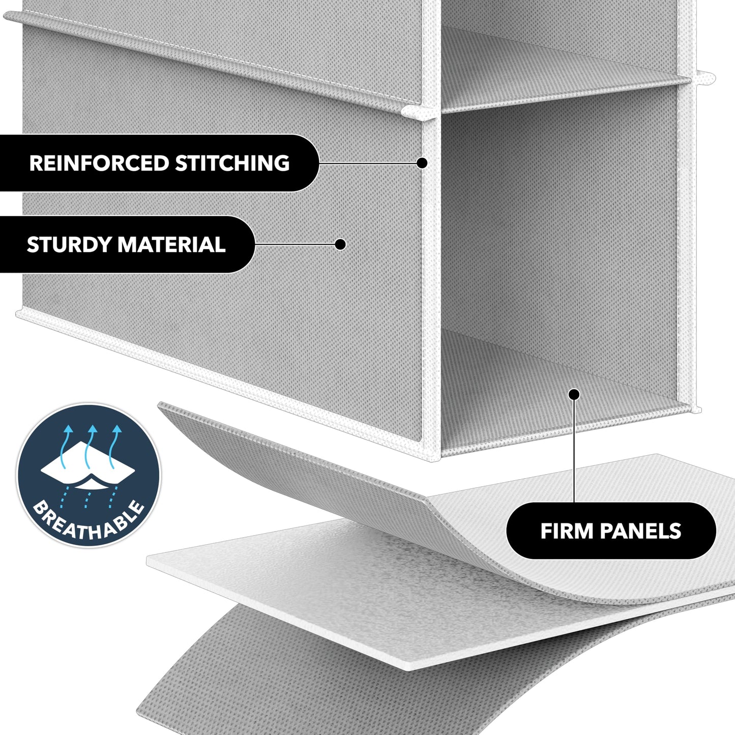Simple Houseware 10 Shelves Closet Hanging Shoe Organizer, Gray