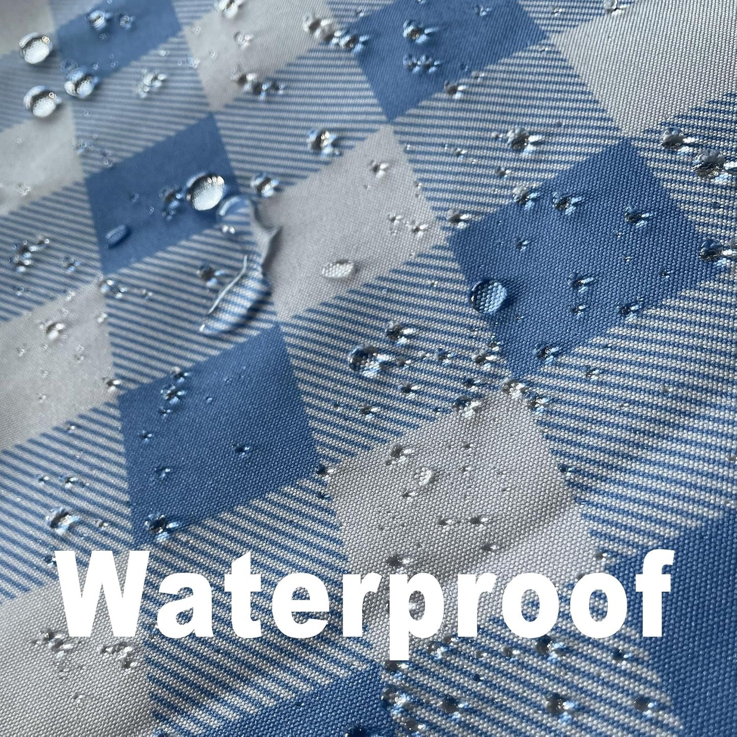 Waterproof Plaid Tablecloth Fabric - Round 58 Inch Classic Gingham Checker Table Cloth for Indoor/Outdoor Use - Buffalo Table Cover for Picnics, BBQs, and Parties