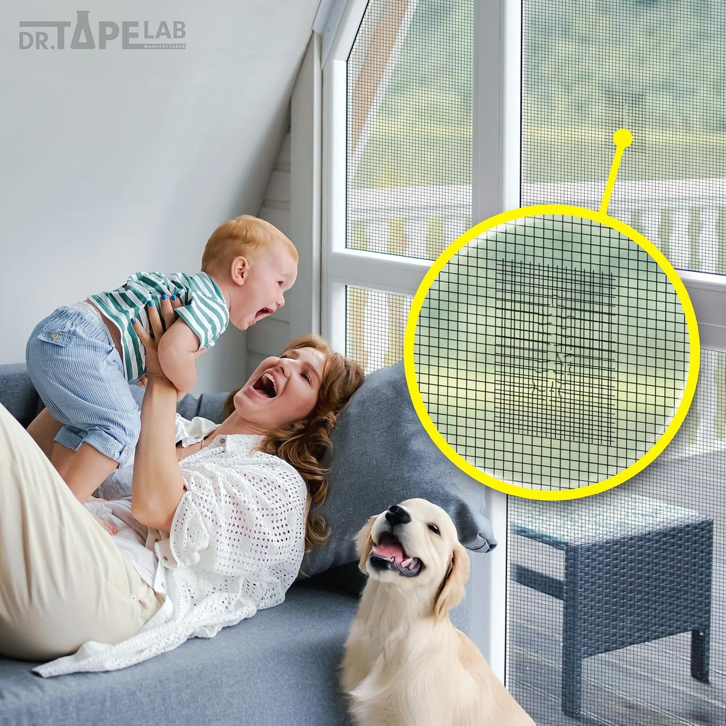 Grey Window Screen Repair Tape, 2 in X 15 FT, Screen Repair Kit for Windows or Doors, Strong Adhesive Patch Kit Fiberglass Mesh Tape