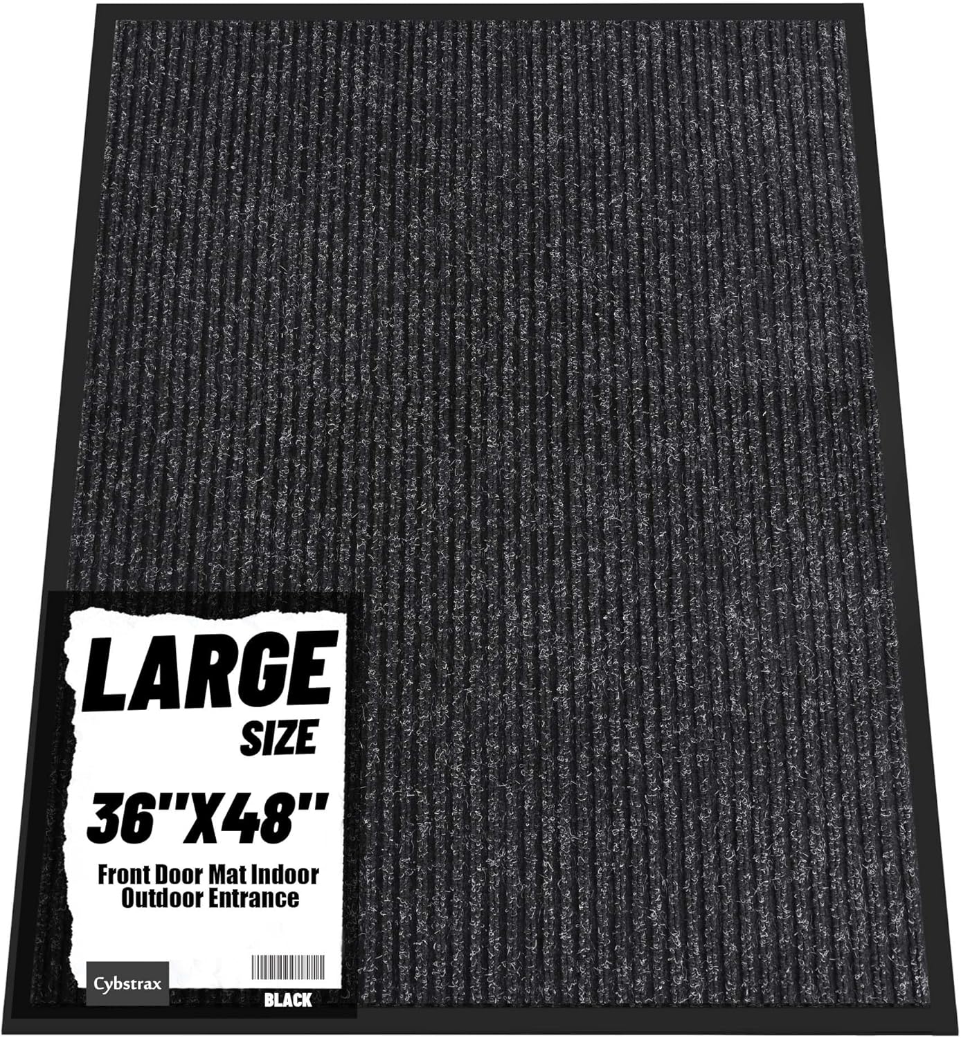 Front Door Mat Indoor Outdoor Entrance, 36" x 48" Dirt Resistant and Absorbent Door Mat, TPR Backing Non-Slip Doormats, Easy to Clean, Low Profile Welcome Floor Mat for Outside Entry