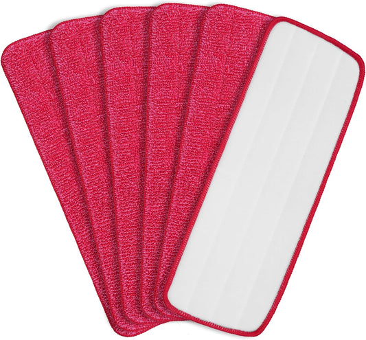 Replacement Microfiber Mop Pads Reusable Compatible with Reveal Spray Mop with Washable Pads, 16.5" Reusable Wet & Dry Mop Replacement Pads Fit for Any Microfiber Reveal Flat Mops(6 Pack)