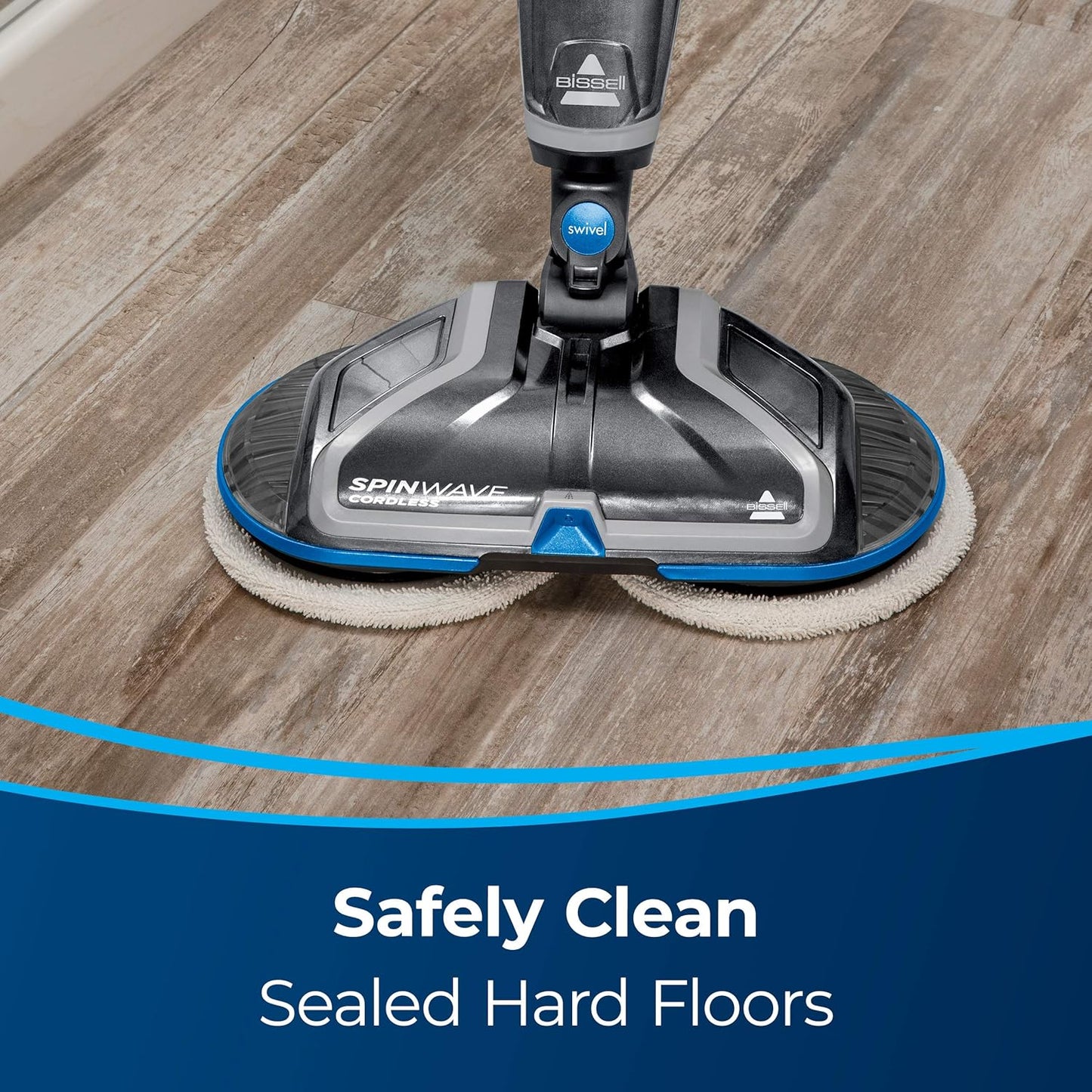 BISSELL Spinwave Cordless Hard Floor Expert Spin Mop Cleaner 18V with washable mop pads for sealed hard floors