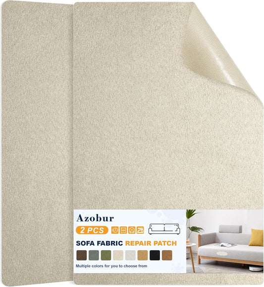 Azobur Couch Patch Repair Fabric,Microfiber Fabric, Self-Adhesive, for Sofa Repair and Upholstery