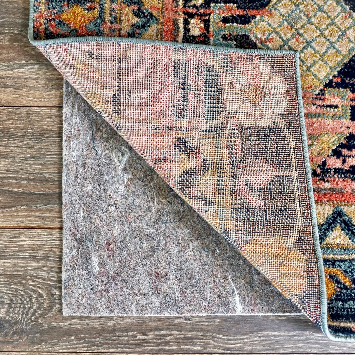 RUGPADUSA - Dual Surface - 1'10" x 2'10" - 1/8" Thick - Felt + Rubber - Non-Slip Backing Rug Pad - Adds Low-Profile Comfort and Protection