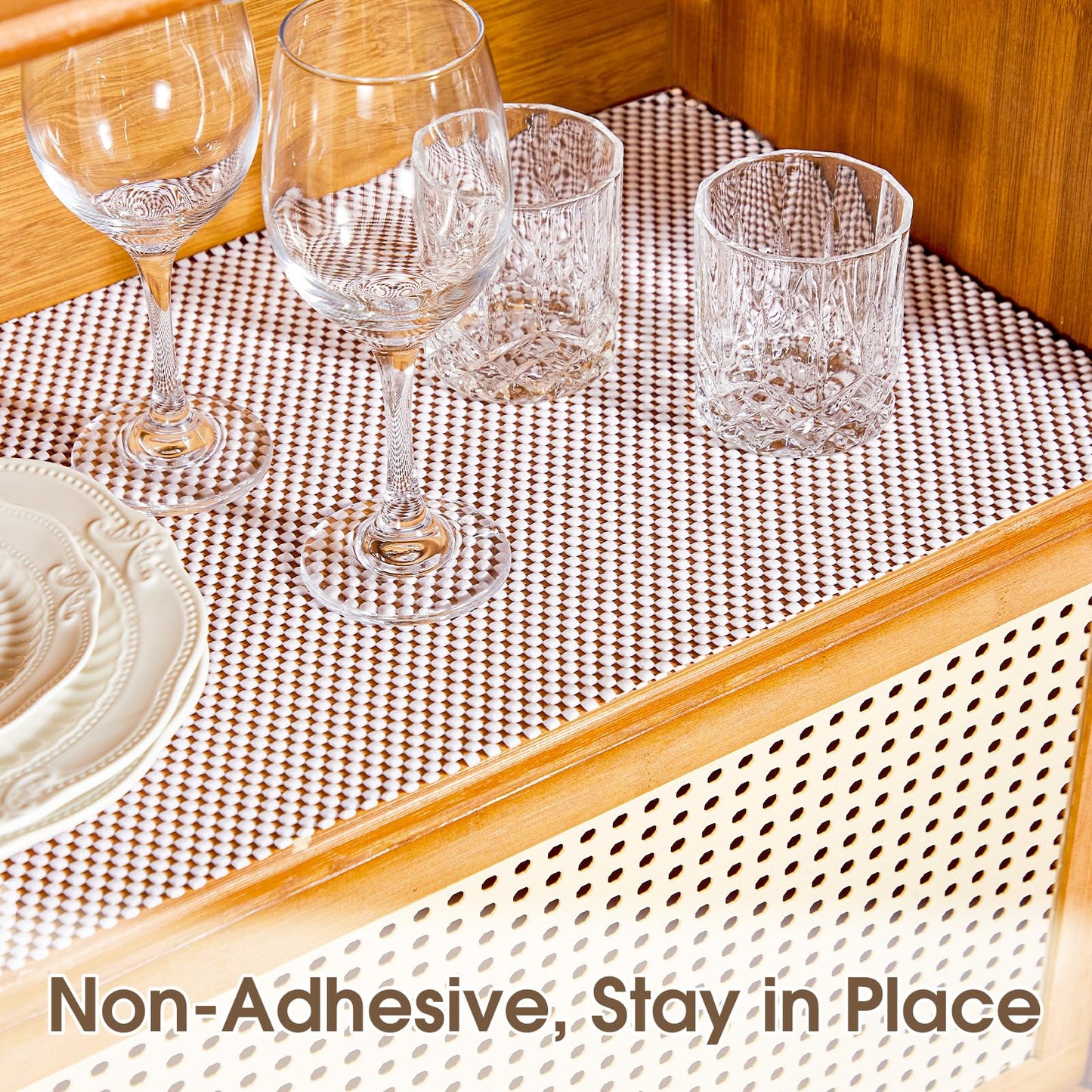 ALIUNI Shelf Liner for Kitchen Cabinets and Drawers, White, 12" x 120"