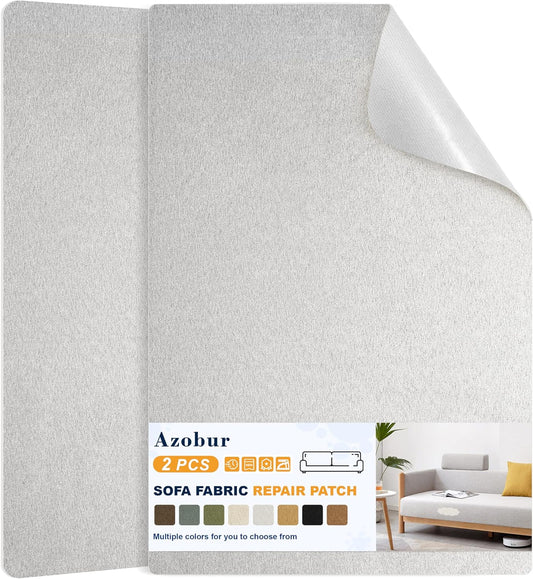 Azobur Couch Patch Repair Fabric,Microfiber Fabric, Self-Adhesive, for Sofa Repair and Upholstery