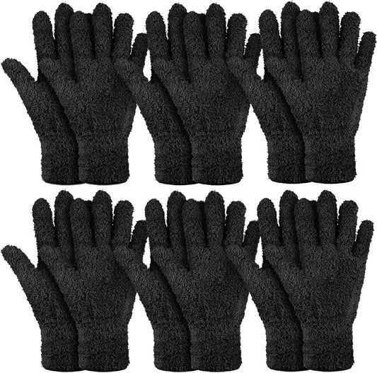Bencailor 6 Pairs Microfiber Dusting Gloves, Dusting Cleaning Gloves Microfiber Gloves for Plants
